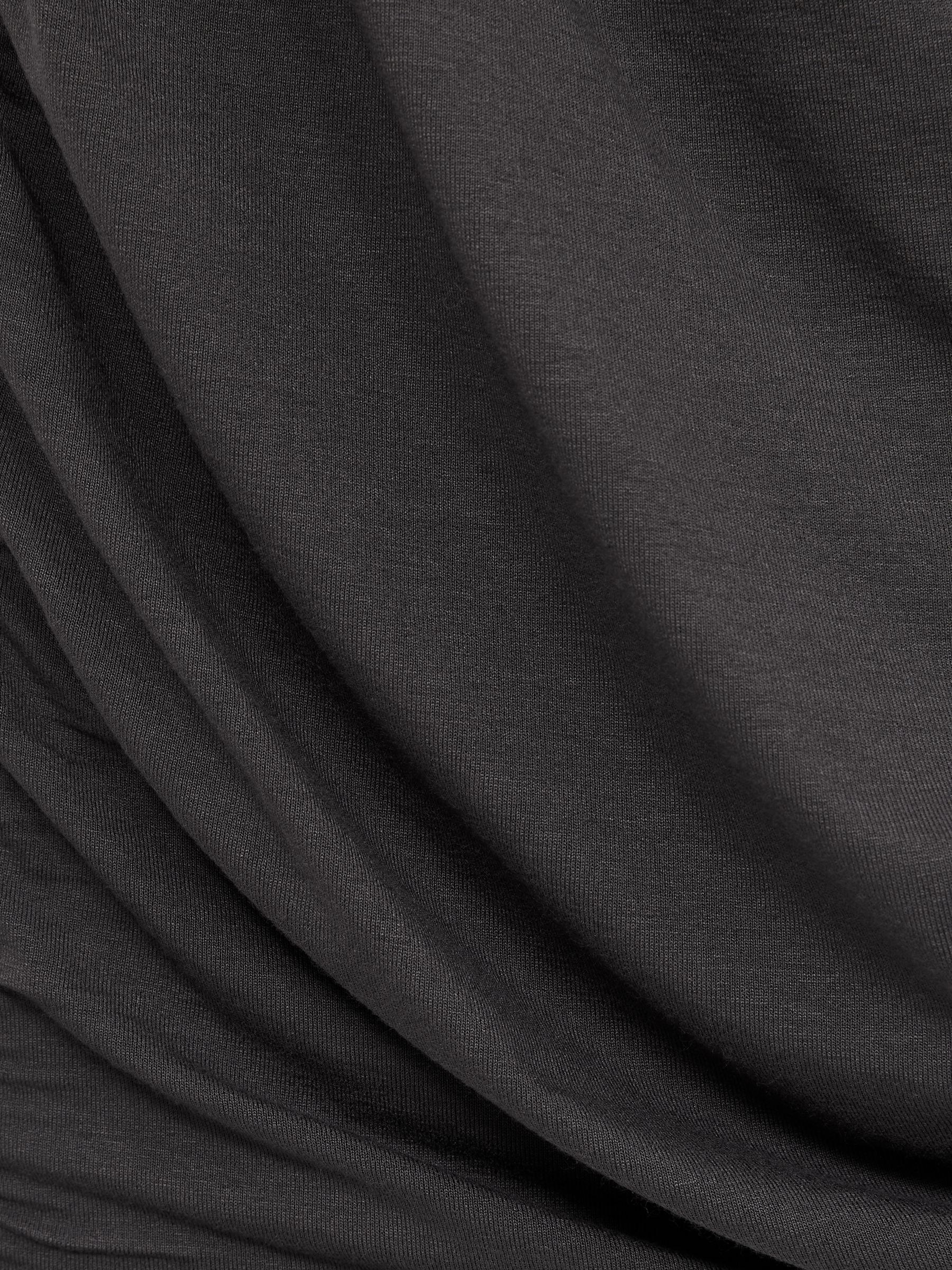 Ruched Jersey Mini Dress in Charcoal - image 5