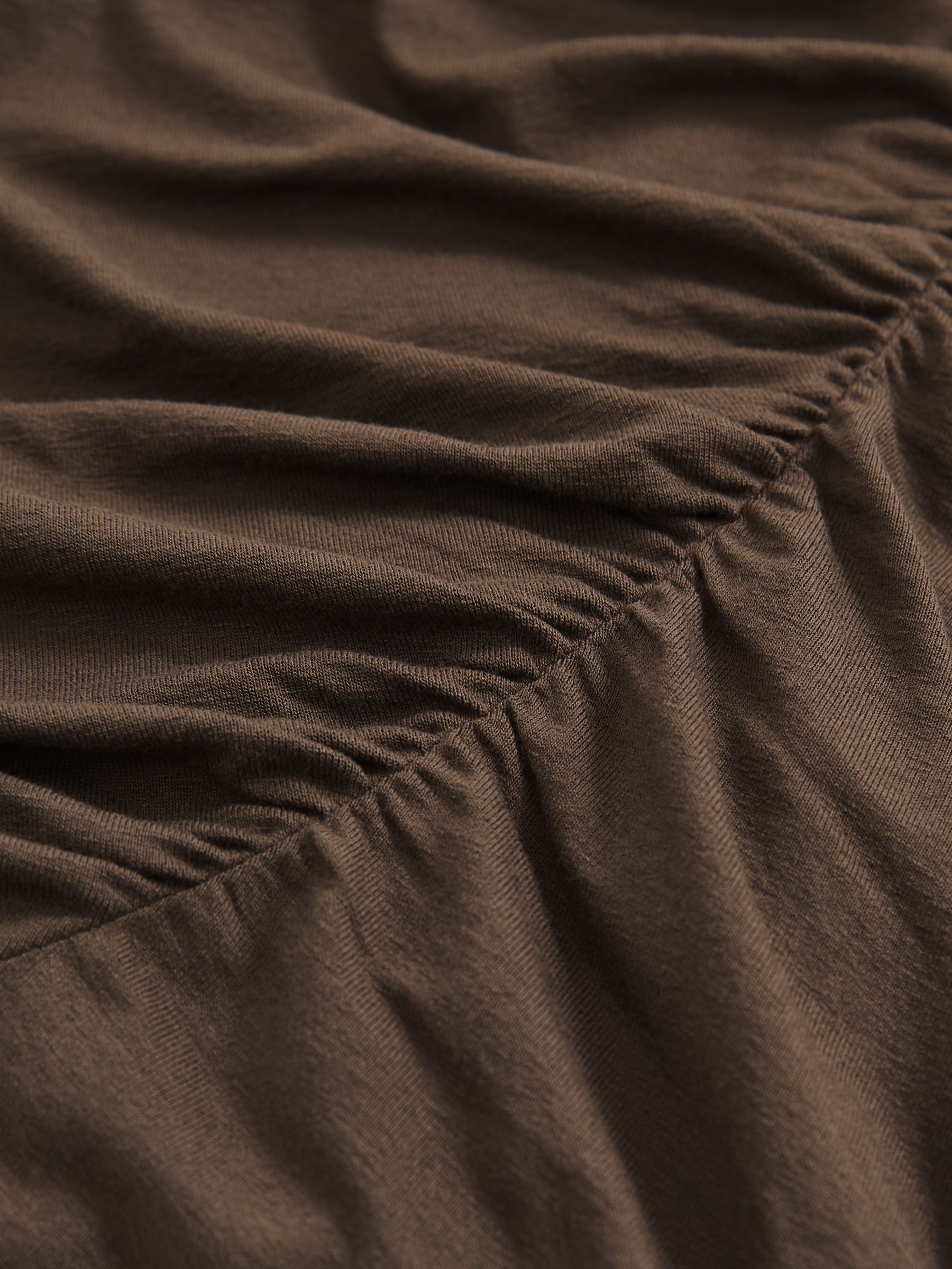 Ruched Jersey Mini Dress in Mink - Image 6 of 6