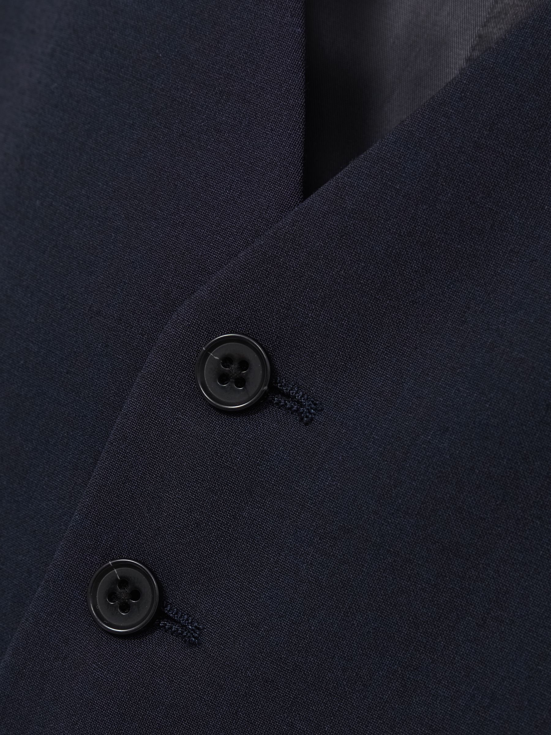 Wool-Blend Single-Breasted Waistcoat in Navy - Image 4 of 4