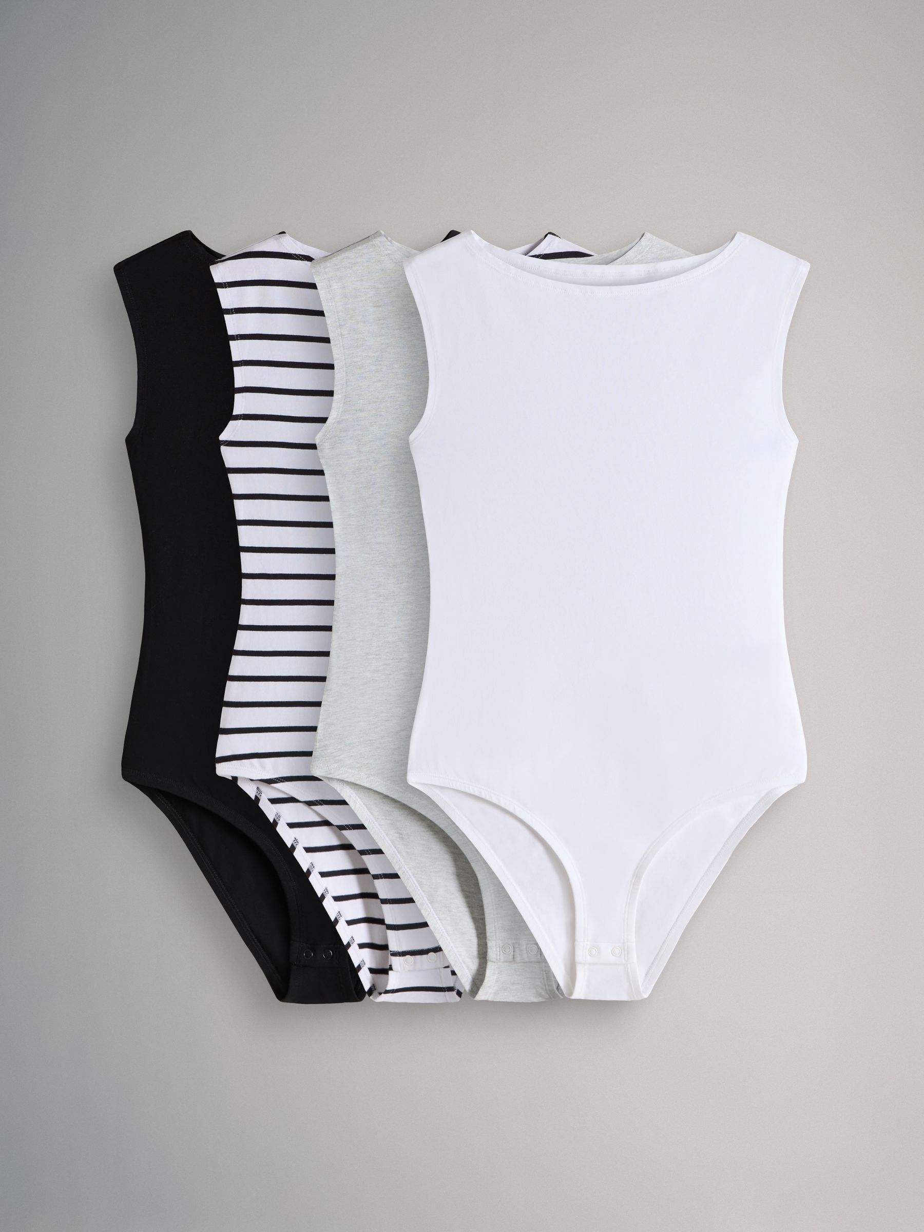4 Pack Boat Neck Bodysuits - Image 1 of 7 4 Pack Boat Neck Bodysuits - Image 1 of 7