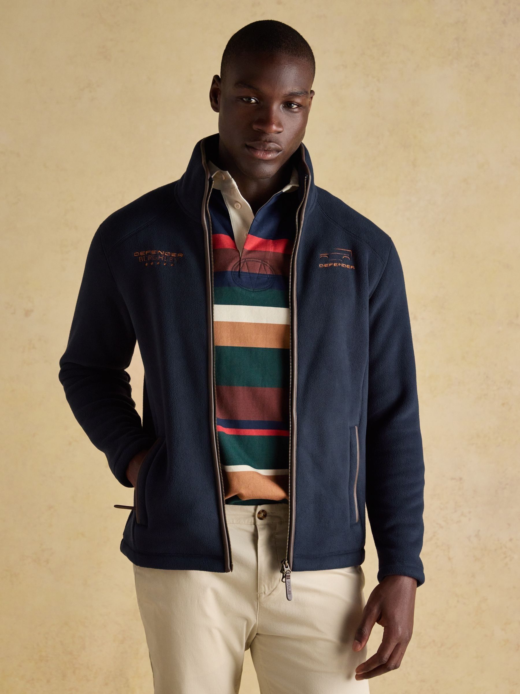 Official Burghley Navy Fleece Zip Through - Image 4 of 9