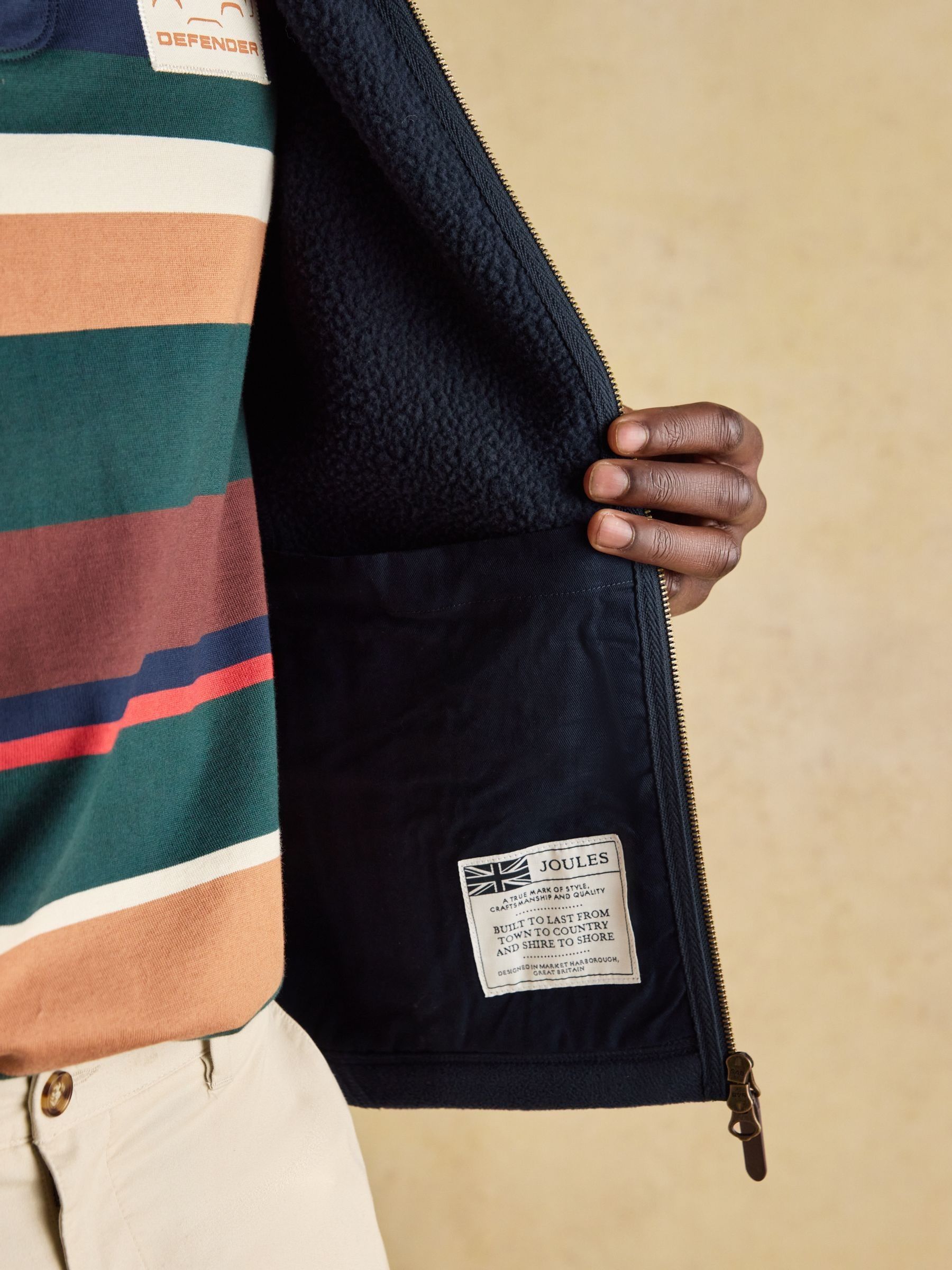 Official Burghley Navy Fleece Zip Through - Image 5 of 9