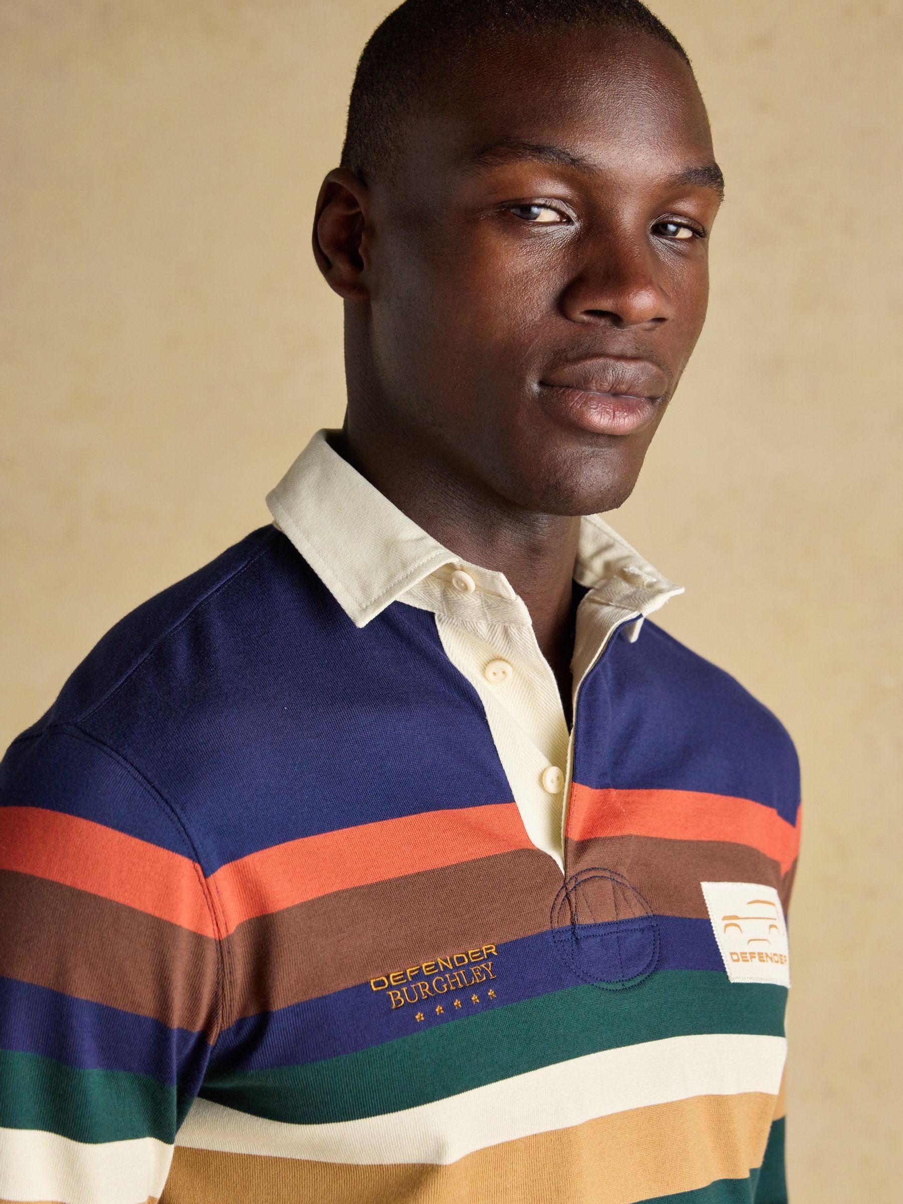 Official Burghley Multi Stripe Unisex Rugby Shirt - Image 11 of 15