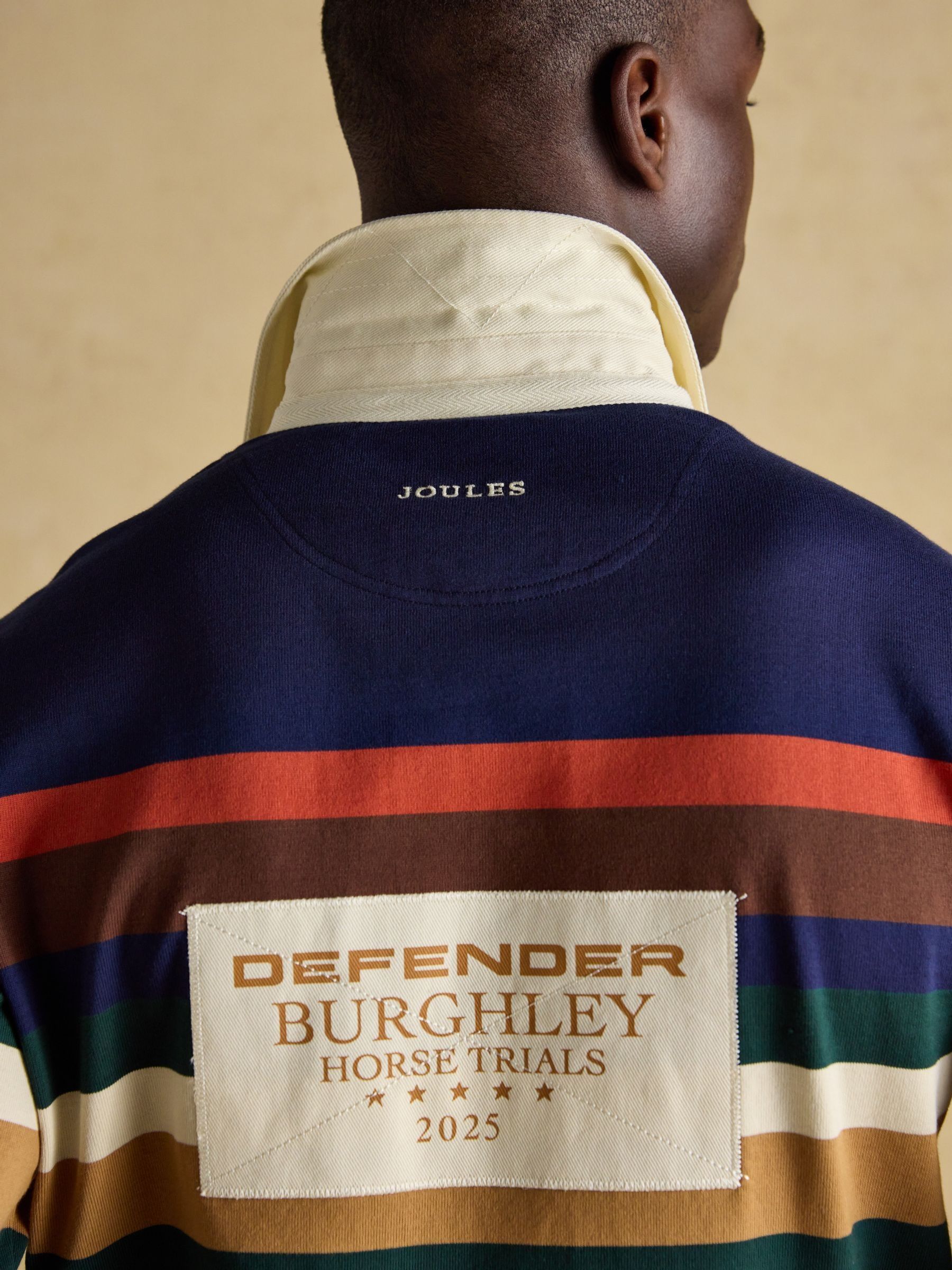Official Burghley Multi Stripe Unisex Rugby Shirt - Image 12 of 15