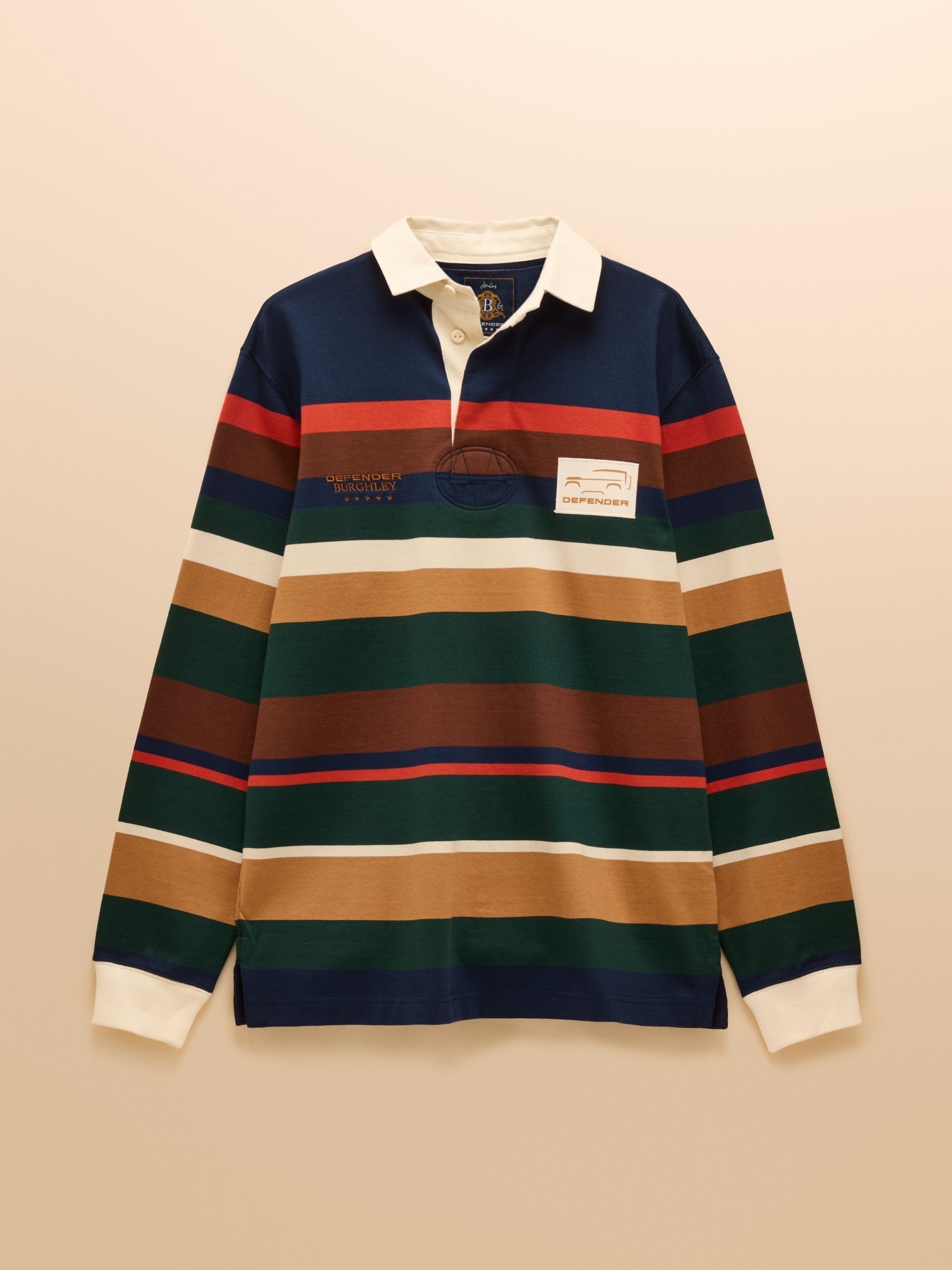 Official Burghley Multi Stripe Unisex Rugby Shirt - Image 15 of 15