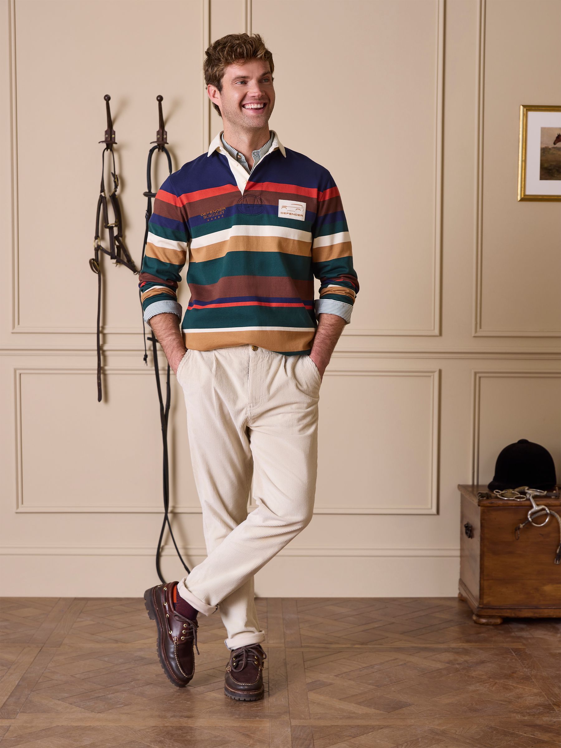 Official Burghley Multi Stripe Unisex Rugby Shirt - Image 4 of 15