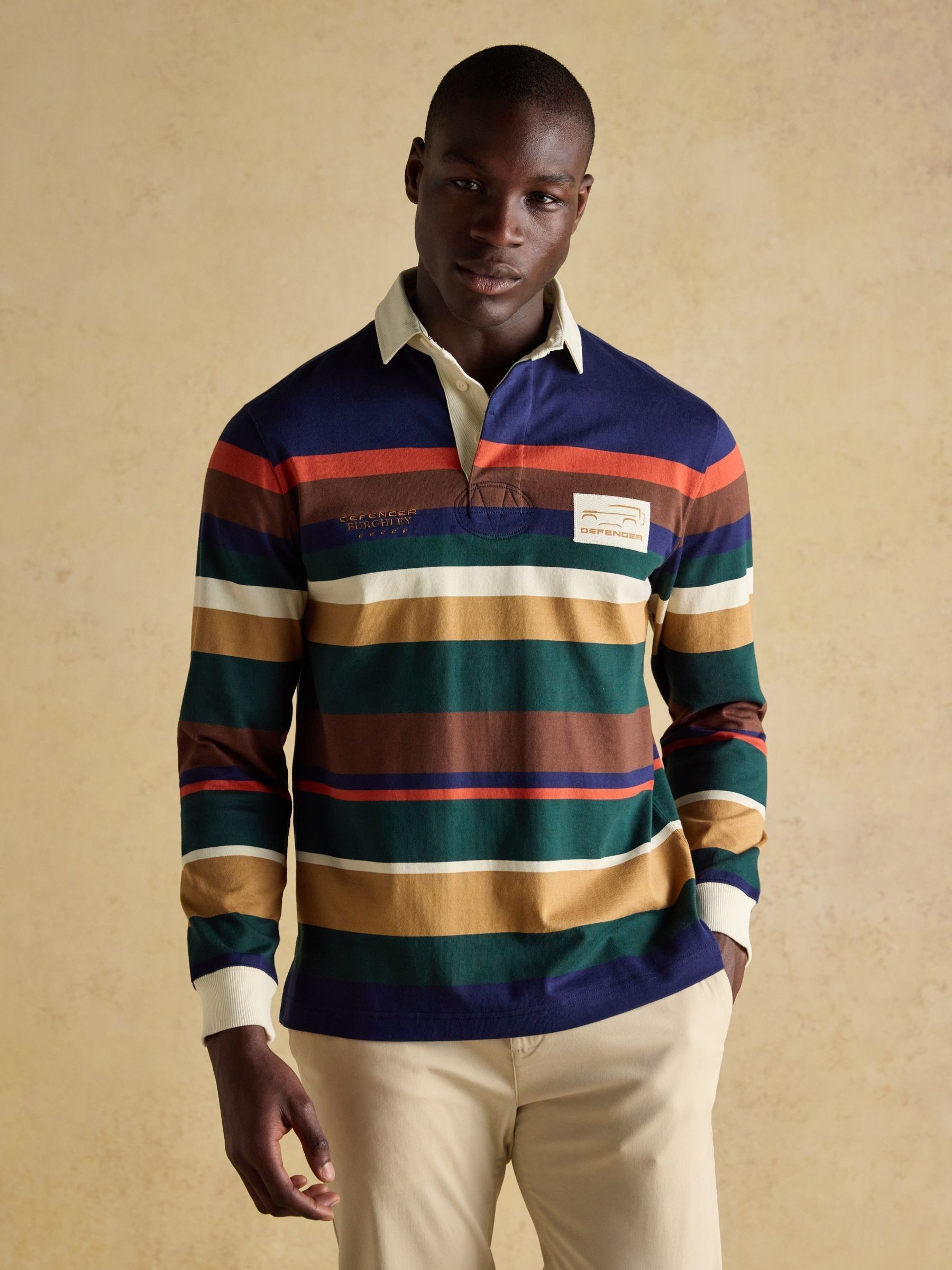 Official Burghley Multi Stripe Unisex Rugby Shirt - Image 5 of 15