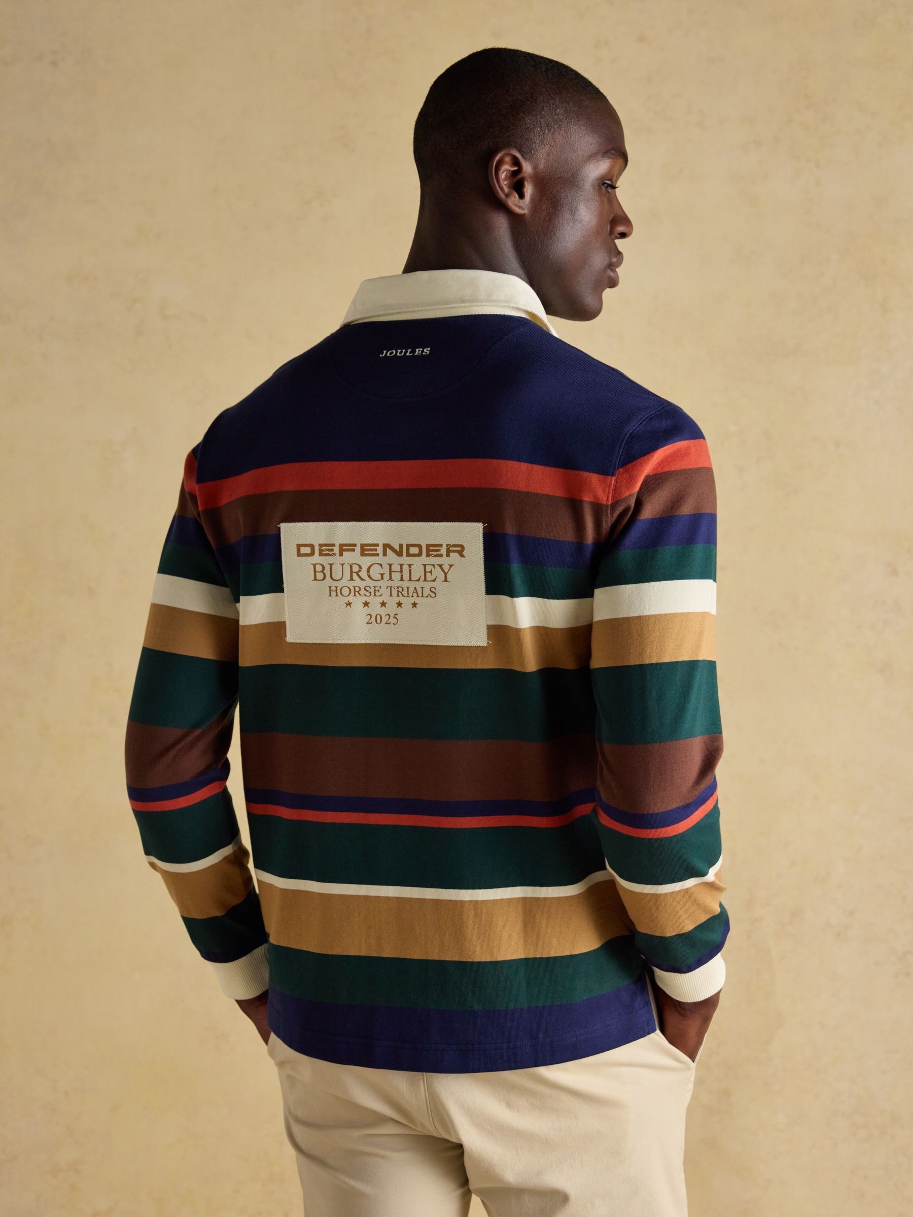 Official Burghley Multi Stripe Unisex Rugby Shirt - Image 6 of 15