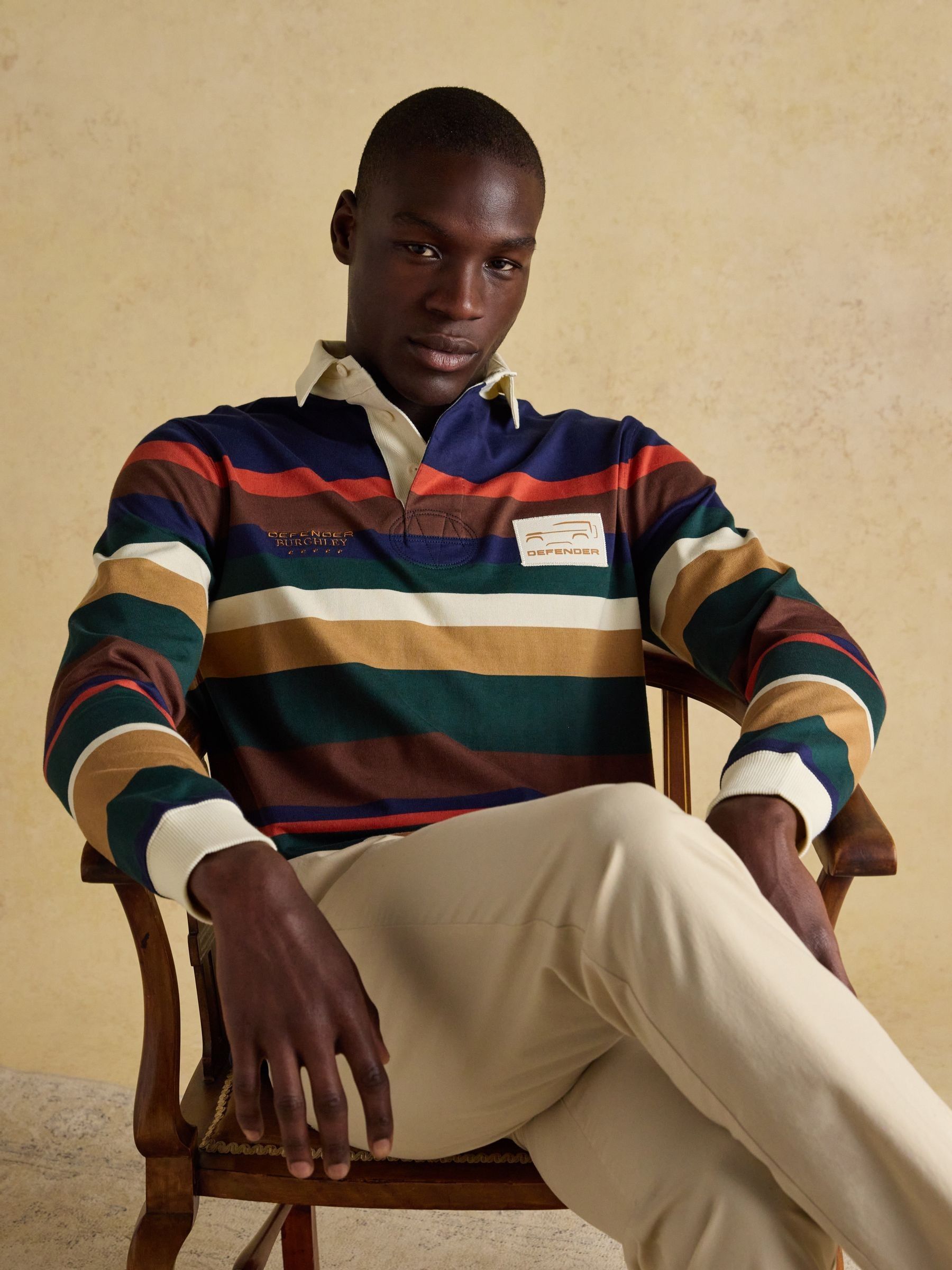 Official Burghley Multi Stripe Unisex Rugby Shirt - Image 8 of 15