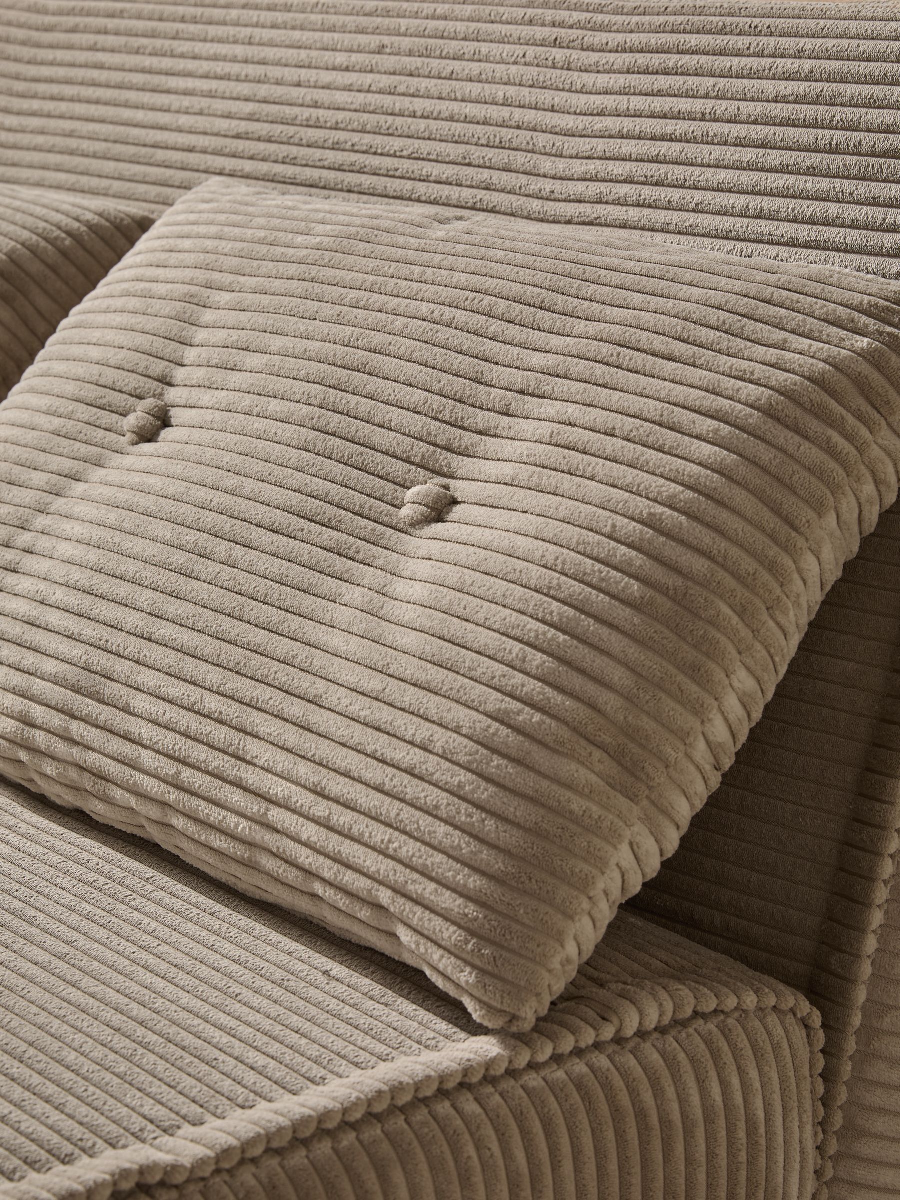 Regular Haru 2 Seater Sofa Bed in Natural Corduroy - Image 4 of 7