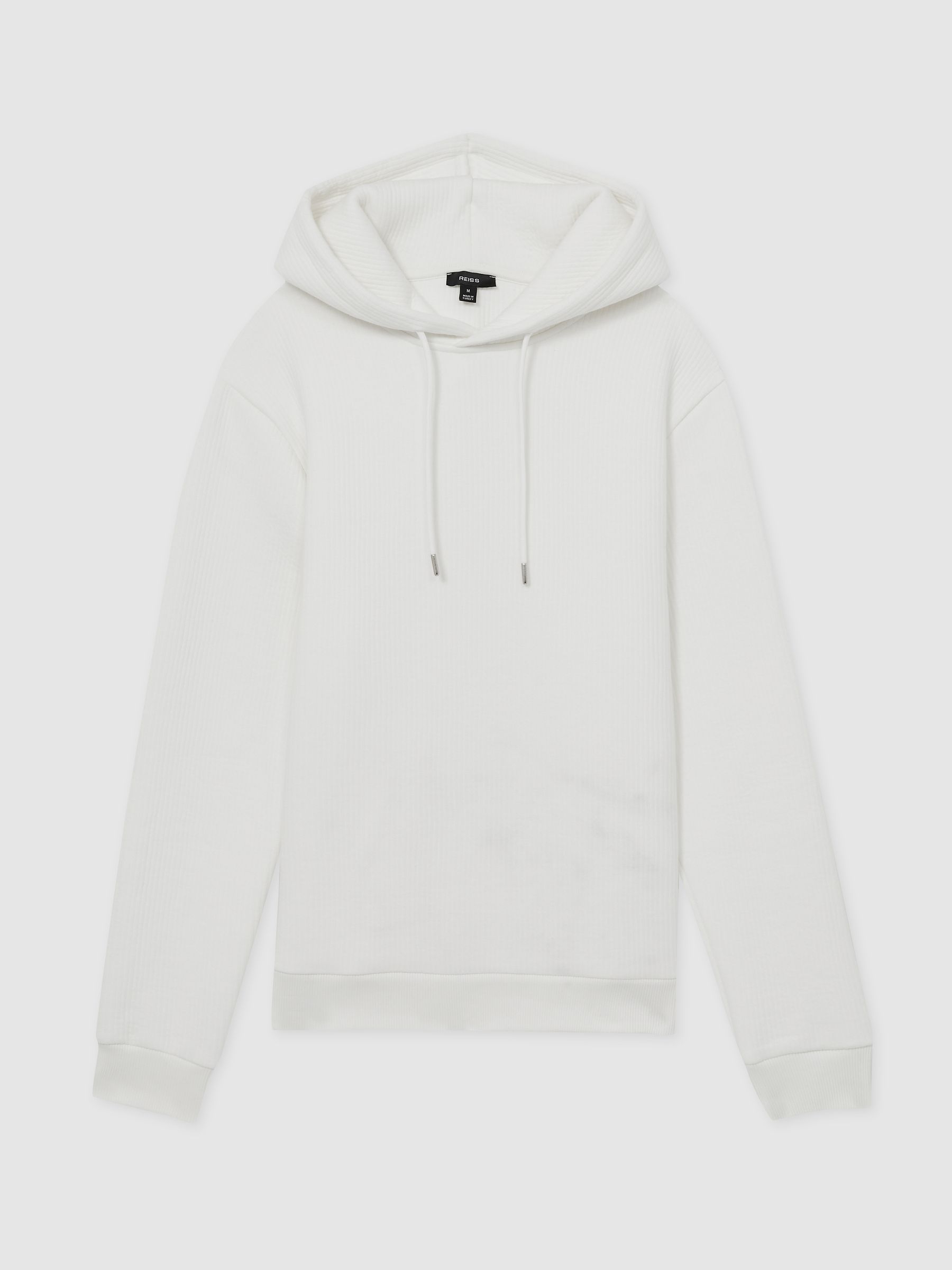 Cotton-Blend Rib-Knit Hoodie in White - Image 2 of 6
