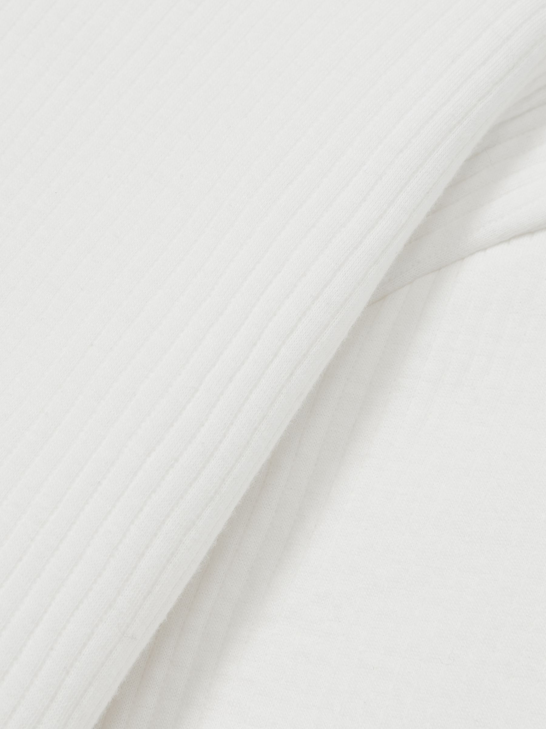 Cotton-Blend Rib-Knit Hoodie in White - Image 6 of 6