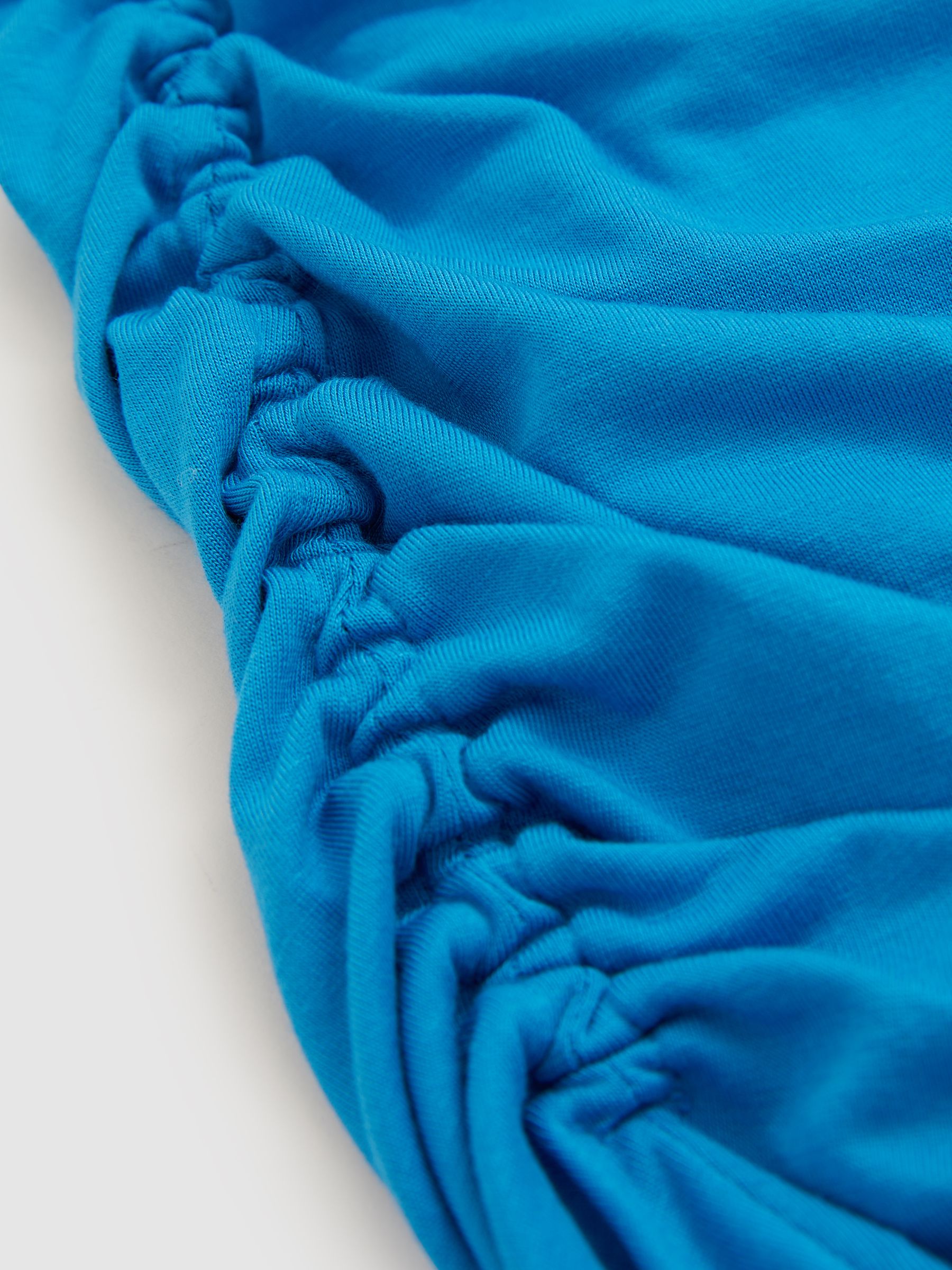 Modal-Blend Ruched Midi Dress in Bright Blue - Image 6 of 6