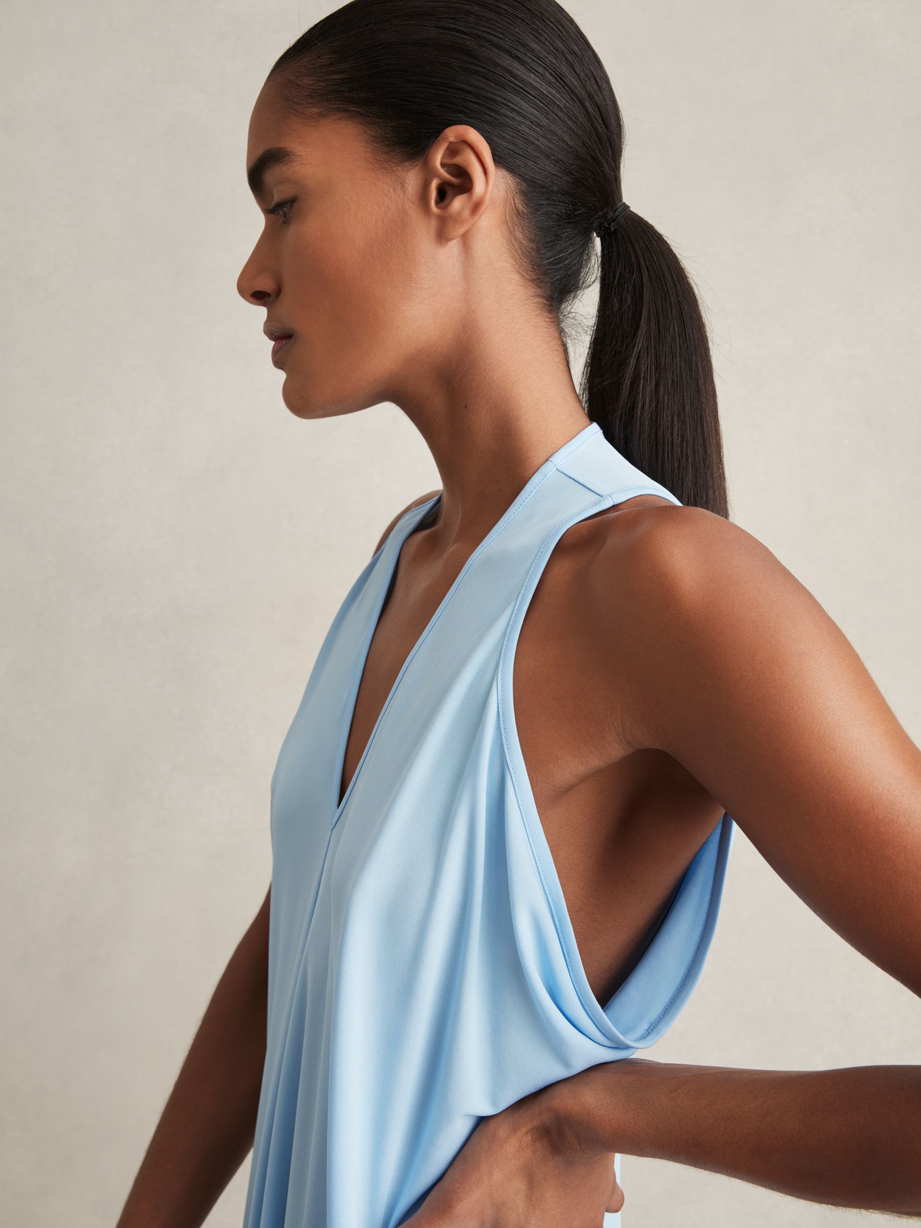 Jersey Maxi Dress in Blue - Image 5 of 7