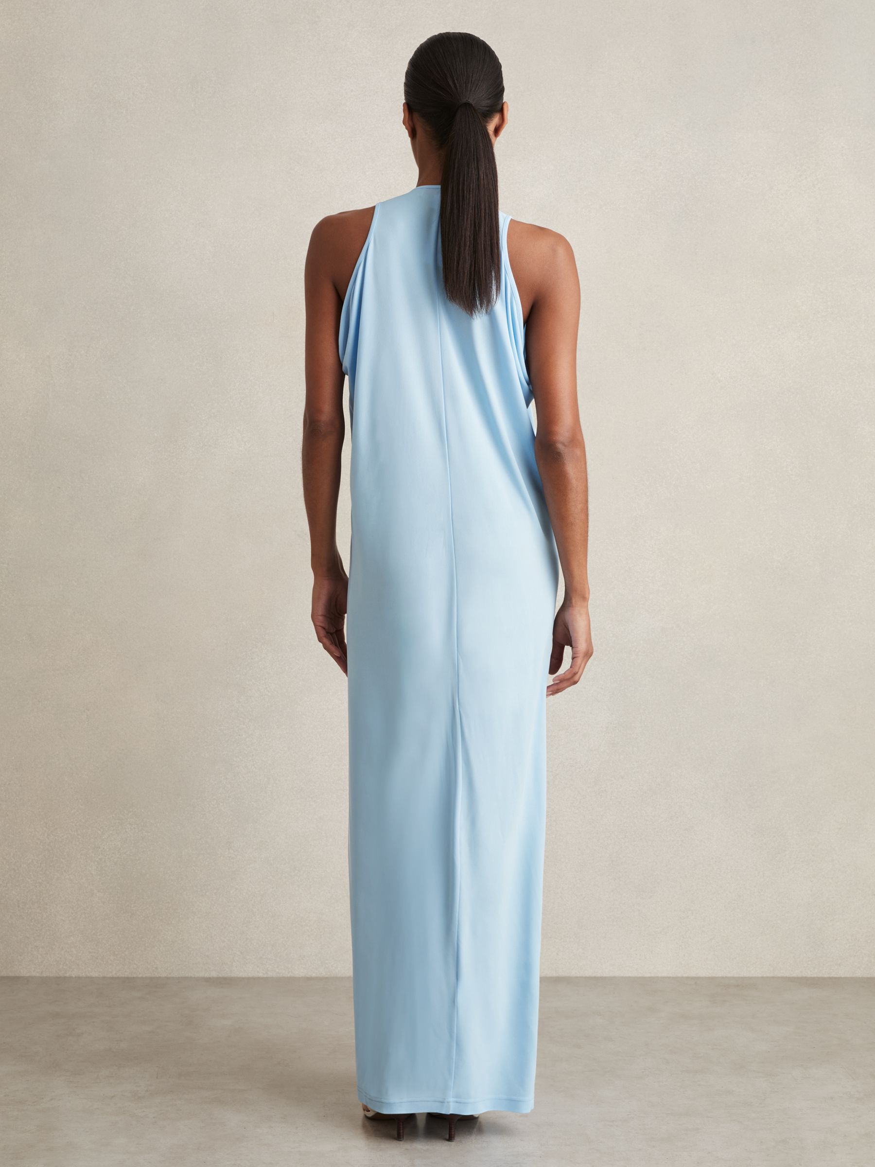 Jersey Maxi Dress in Blue - Image 6 of 7