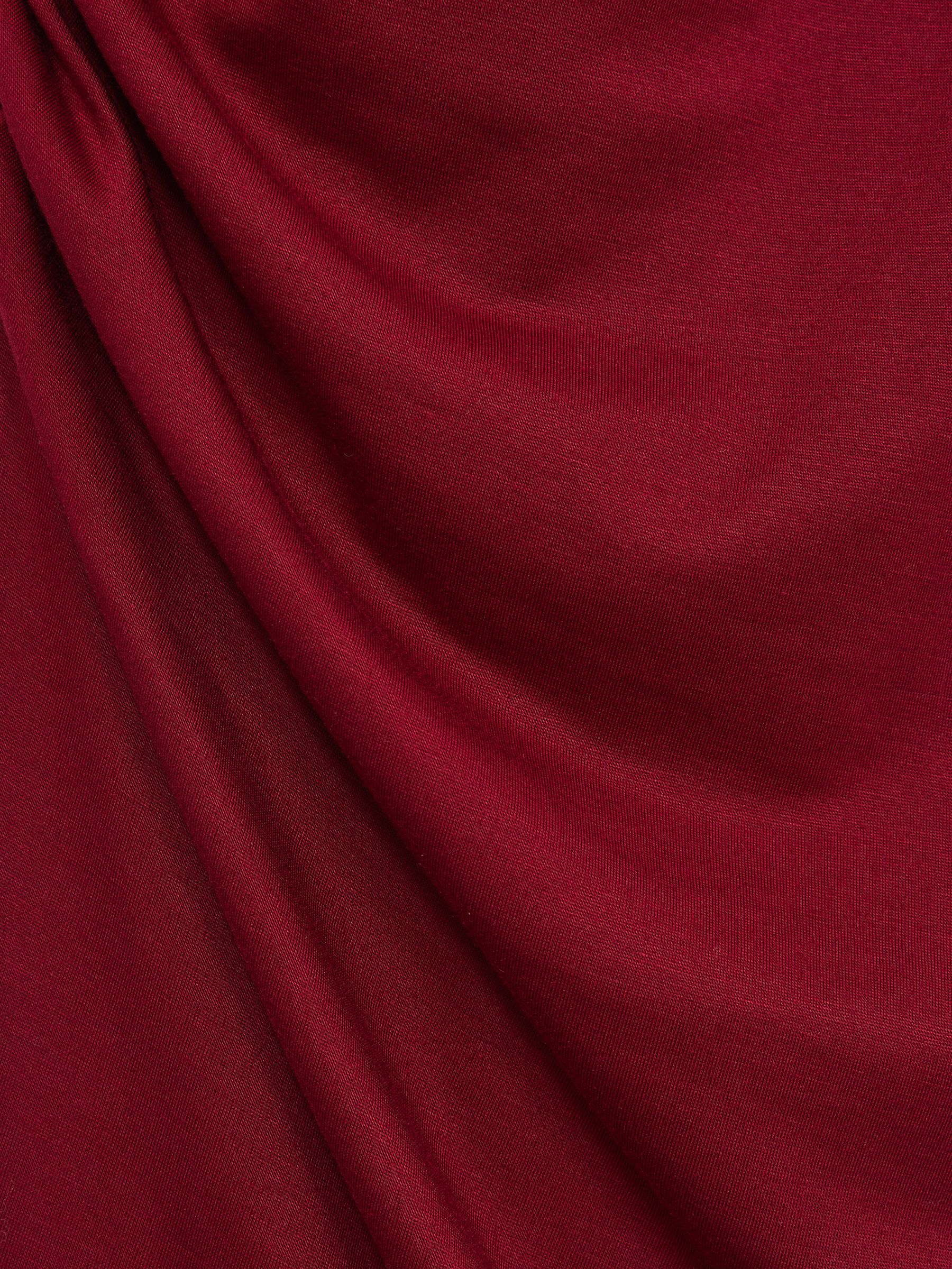 Modal-Blend Ruched Midi Dress in Red - Image 6 of 6
