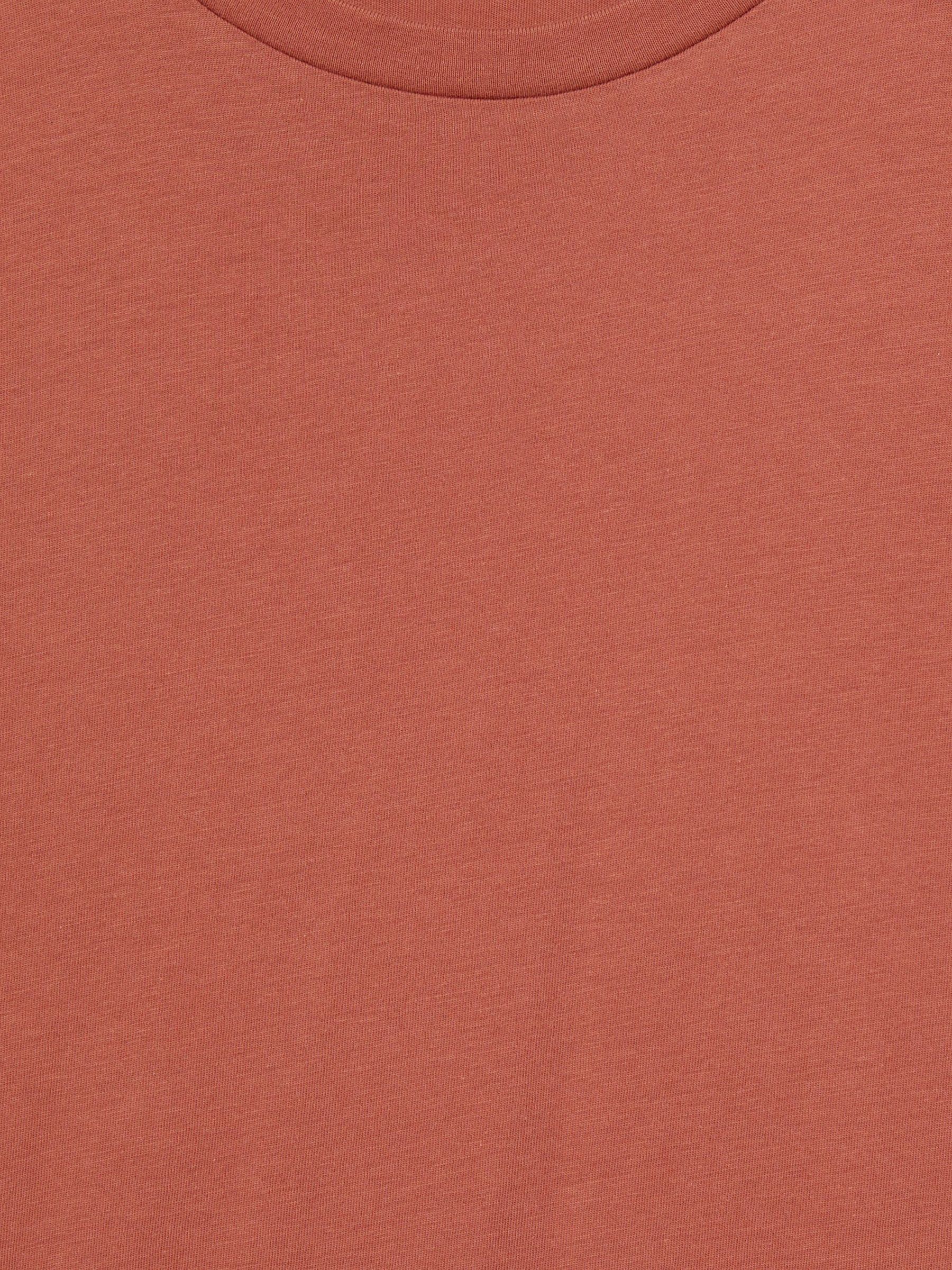 Crew Neck T-Shirt in Washed Rose Pink - Image 6 of 6