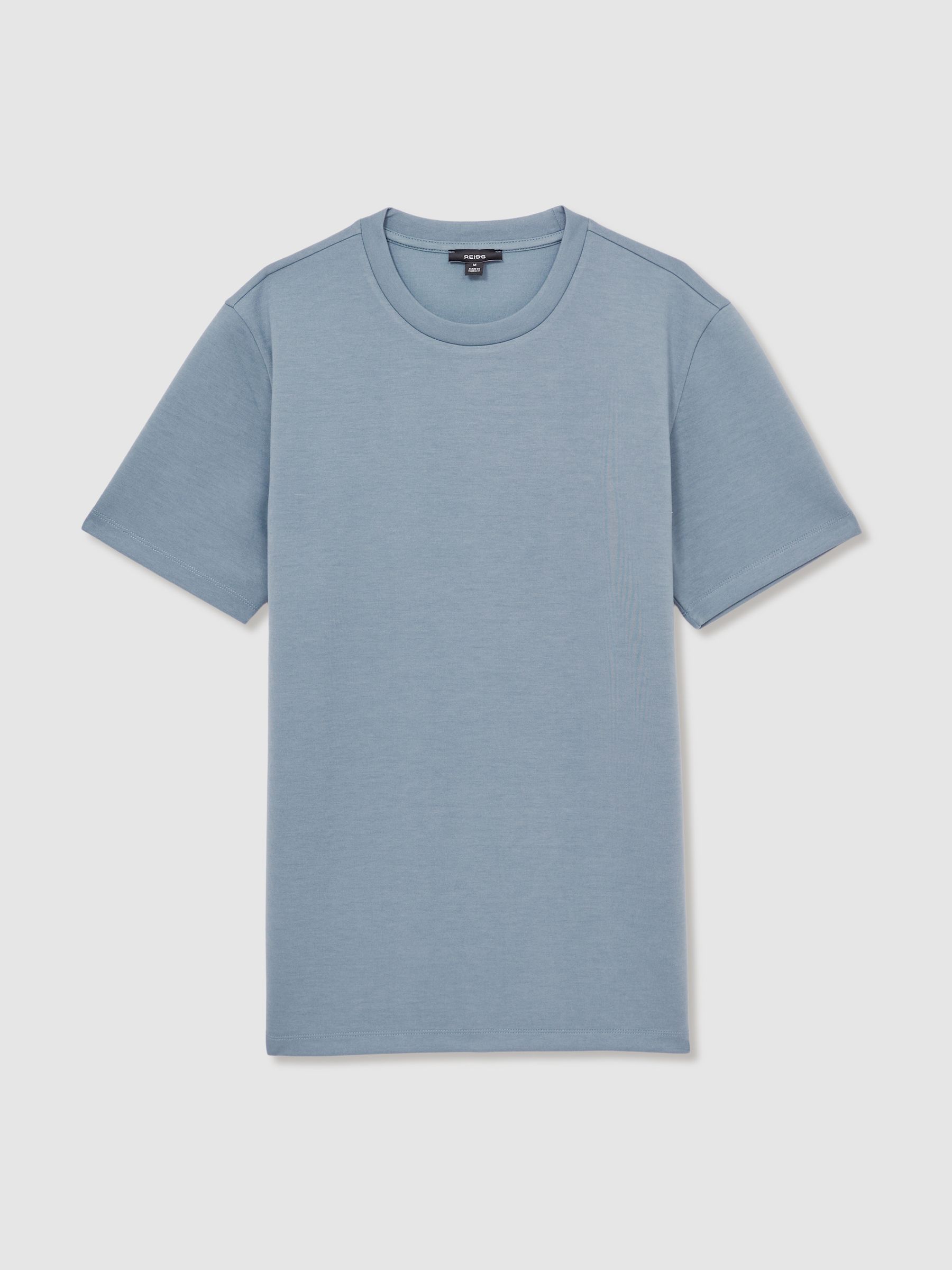 Interlock Jersey Crew Neck T-Shirt in Airforce Blue - Image 2 of 6