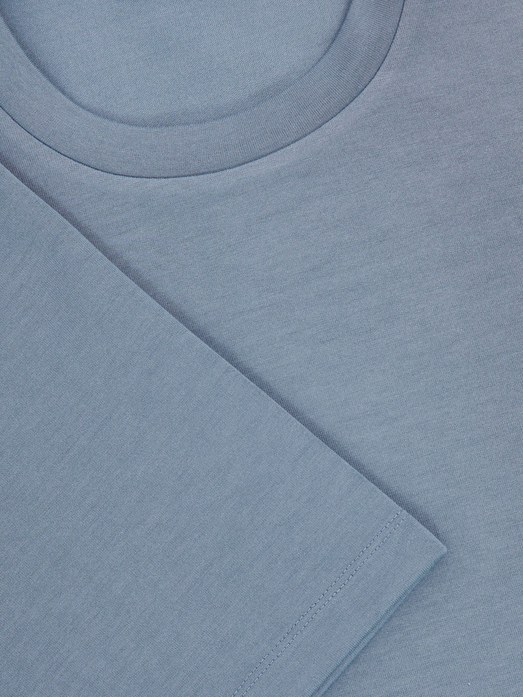 Interlock Jersey Crew Neck T-Shirt in Airforce Blue - Image 6 of 6