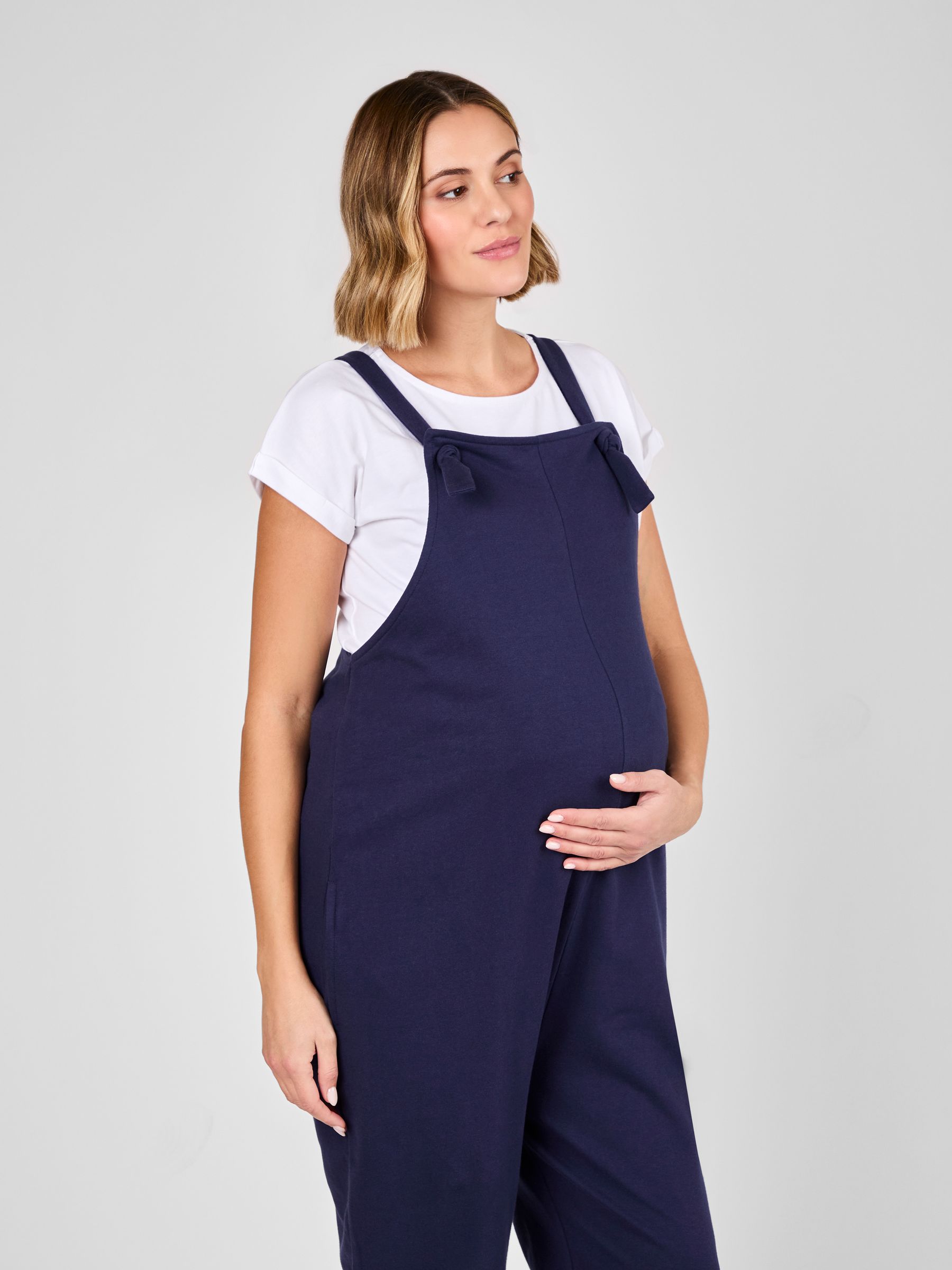 Navy Jersey Dungarees - Image 3 of 4