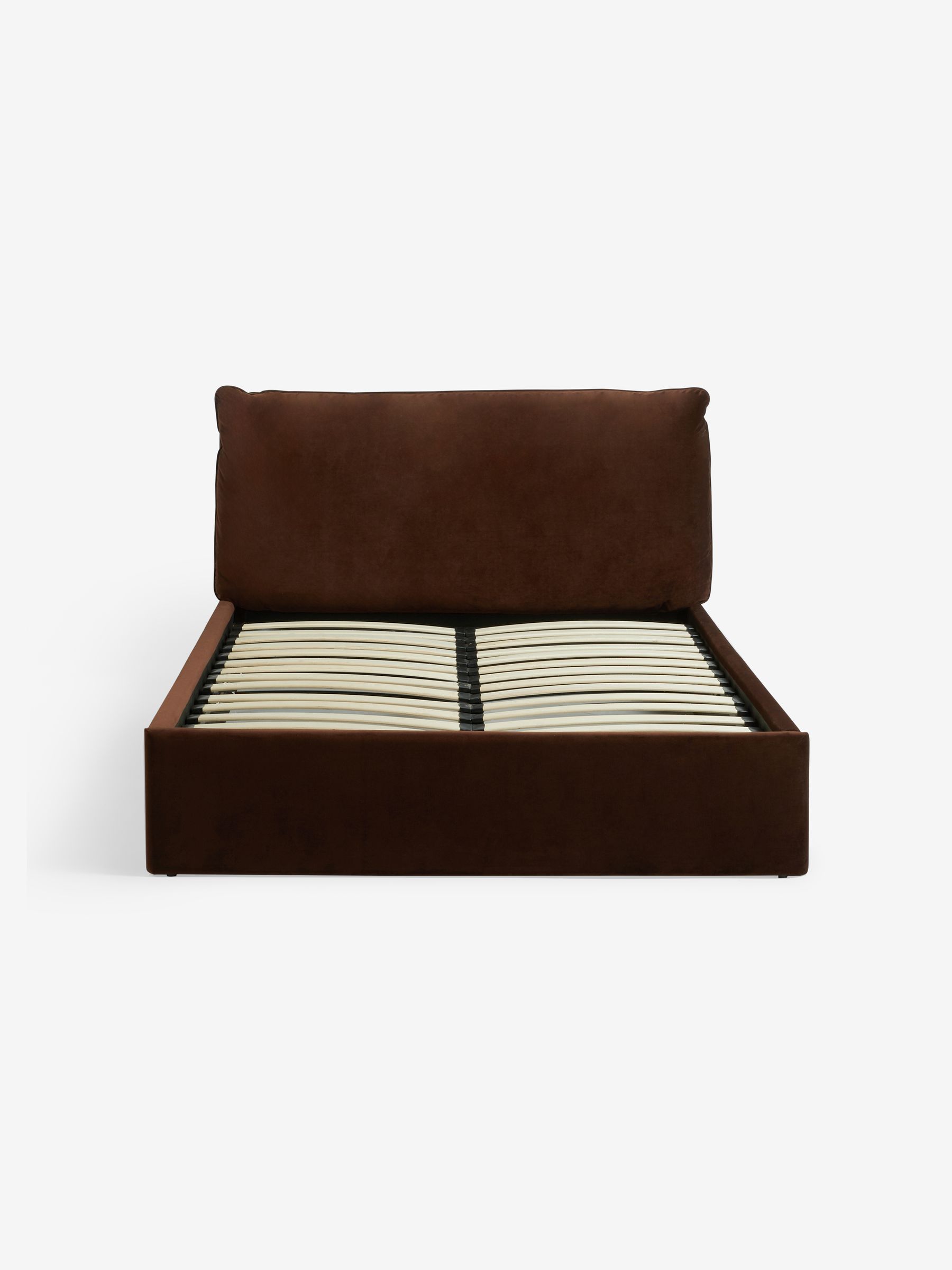 Chocolate Brown Velvet Ottoman Storage Bed Harlow Bed - Image 5 of 5 Chocolate Brown Velvet Ottoman Storage Bed Harlow Bed - Image 5 of 5