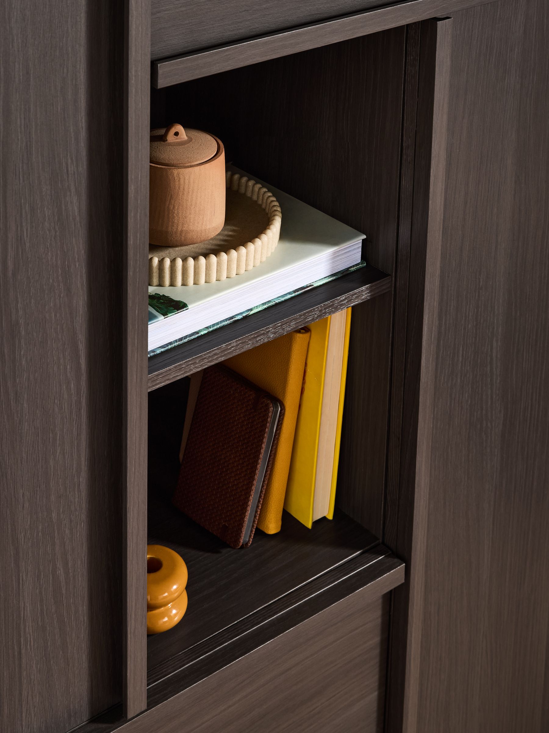 Ascott Highboard in Dark Wood Effect - Image 5 of 5