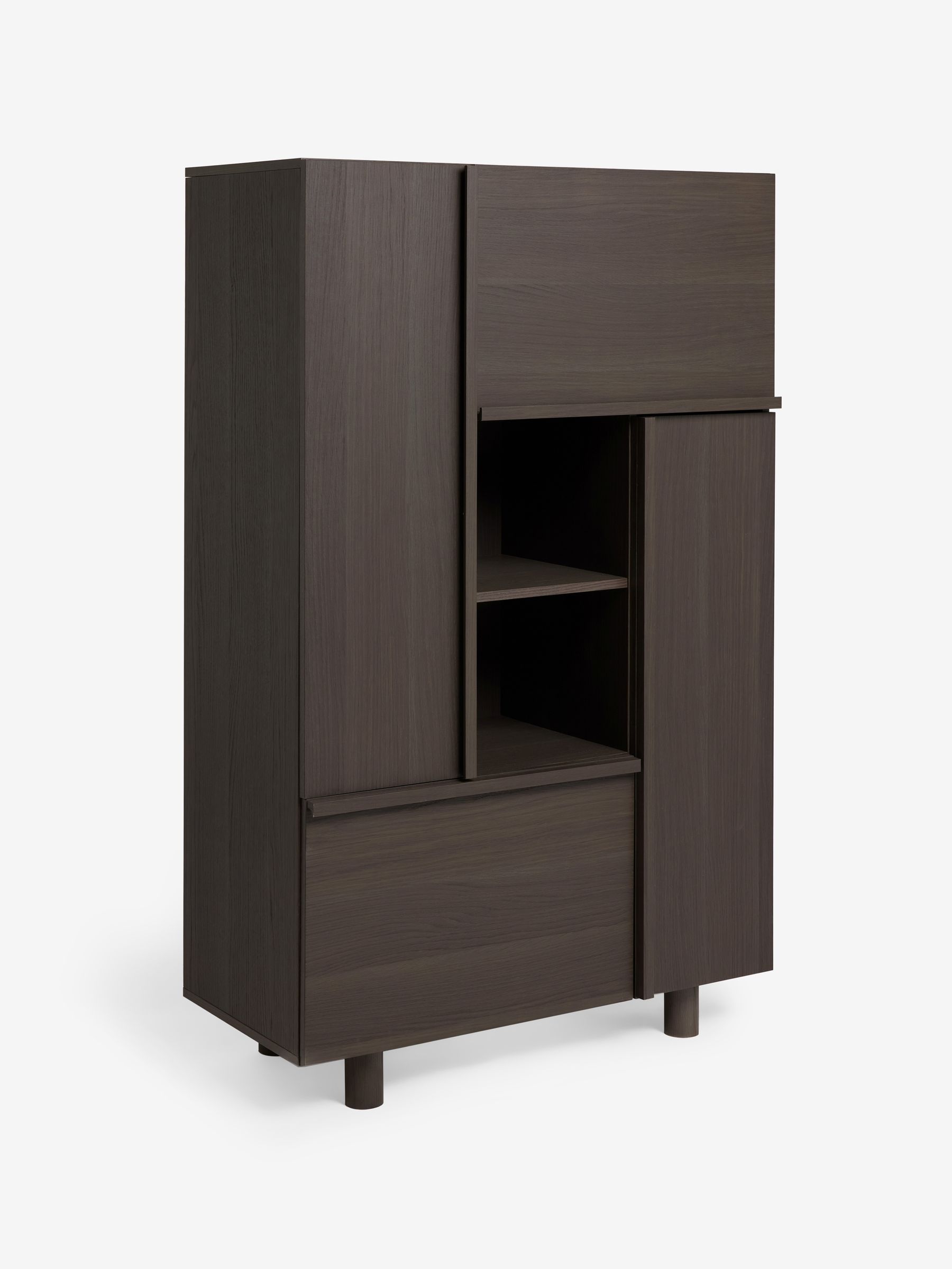 Ascott Highboard in Dark Wood Effect - Image 6 of 7