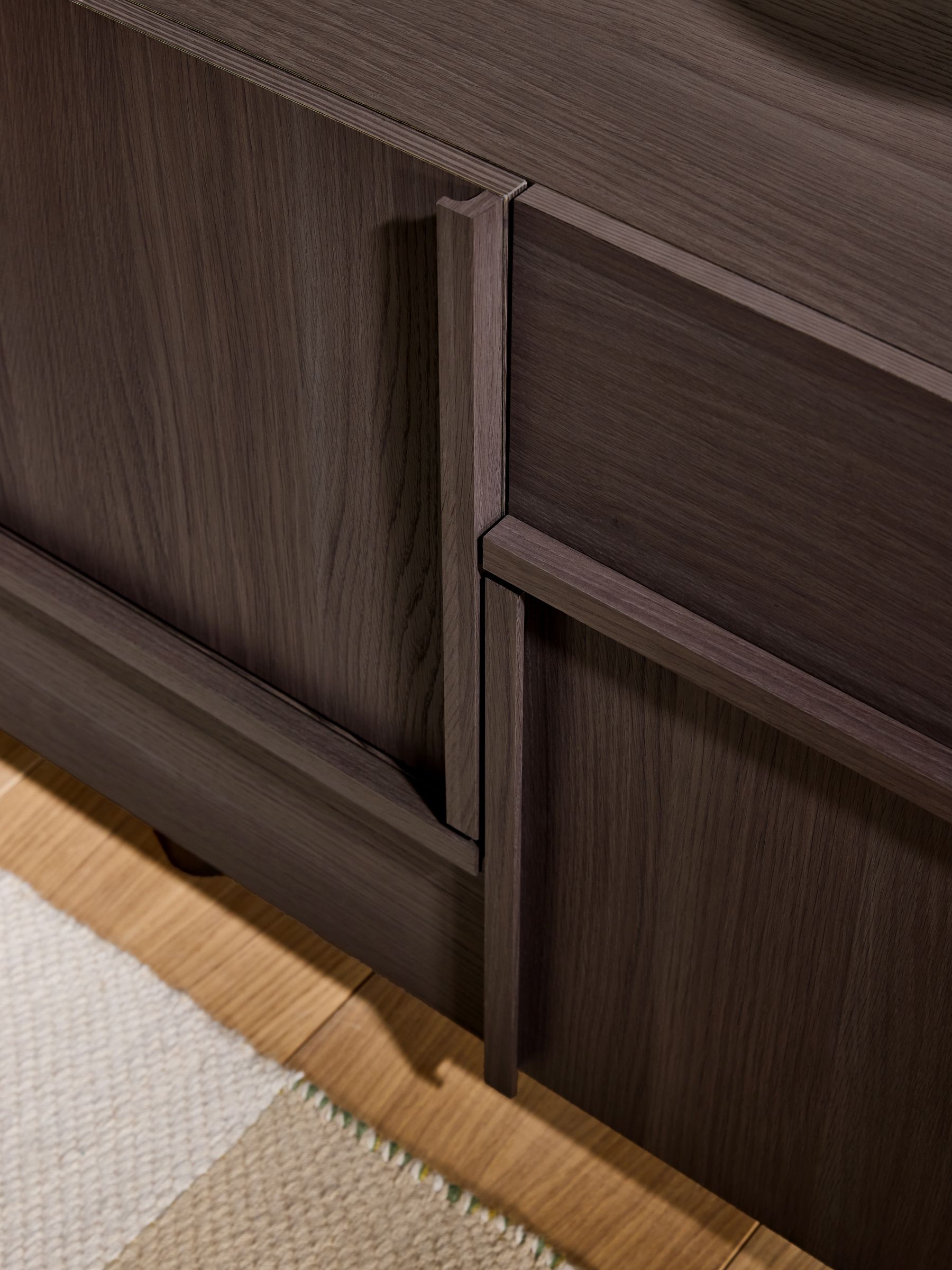 Ascott Small Sideboard in Dark Wood Effect - Image 2 of 4 Ascott Small Sideboard in Dark Wood Effect - Image 2 of 4