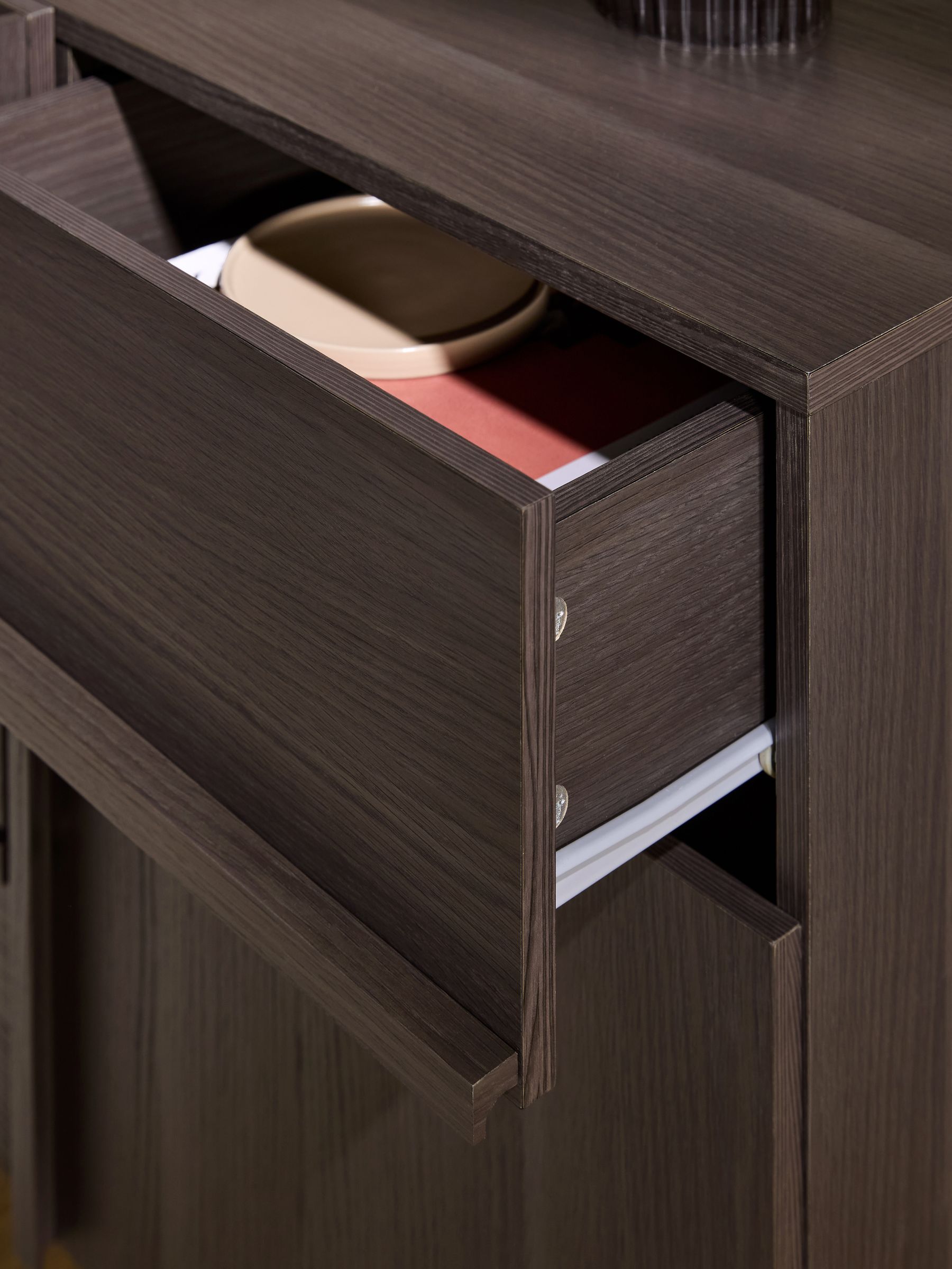 Ascott Small Sideboard in Dark Wood Effect - Image 3 of 4