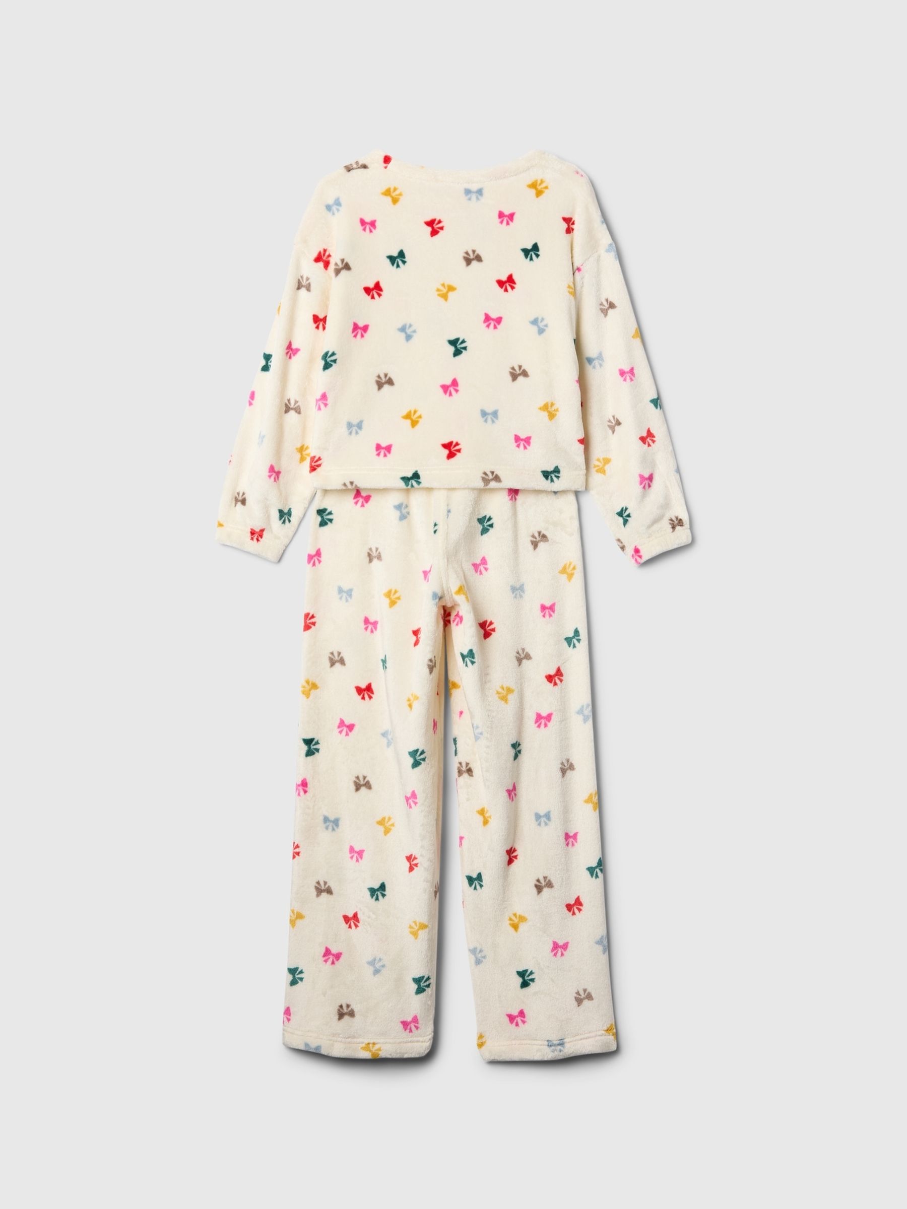 Cream Bow Soft Touch Long Pyjamas (4-13yrs) - Image 2 of 3