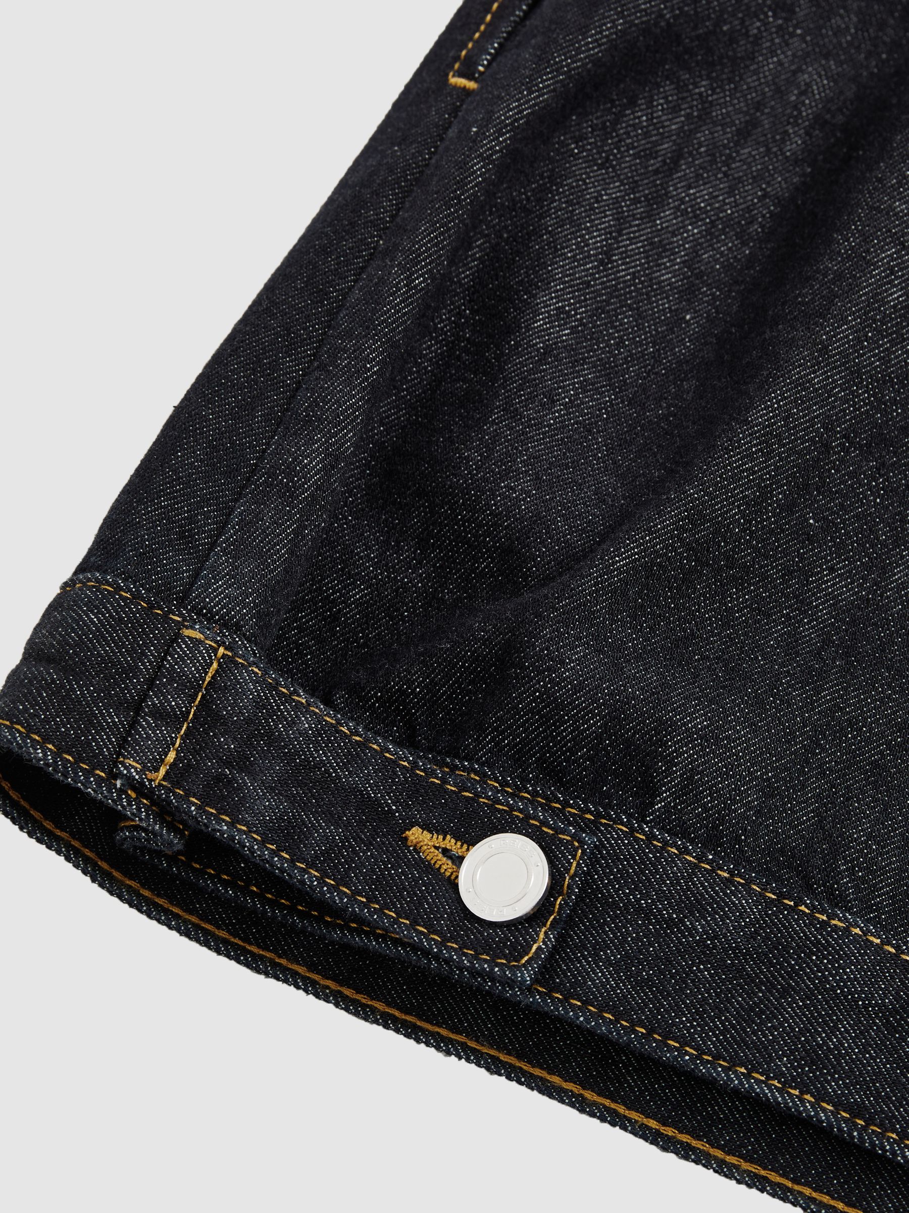 Sleeveless Denim Shift Dress in Indigo - Image 6 of 6