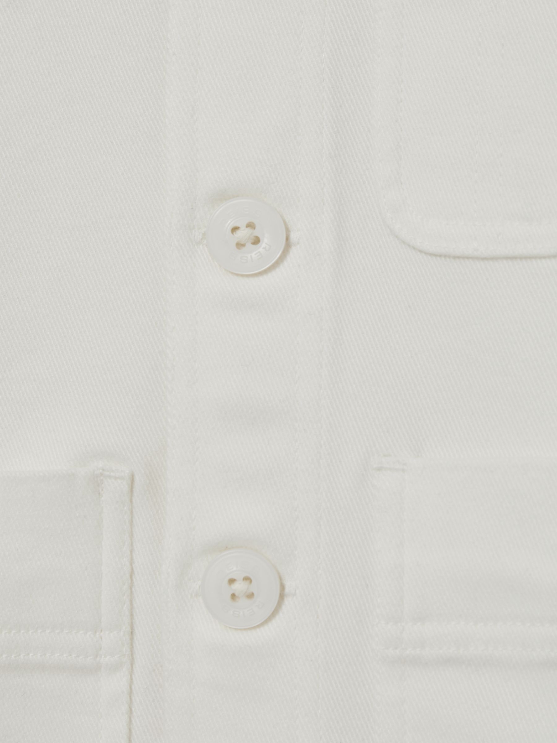 9-13 yrs Cotton-Blend Work Jacket in Off White - Image 4 of 4