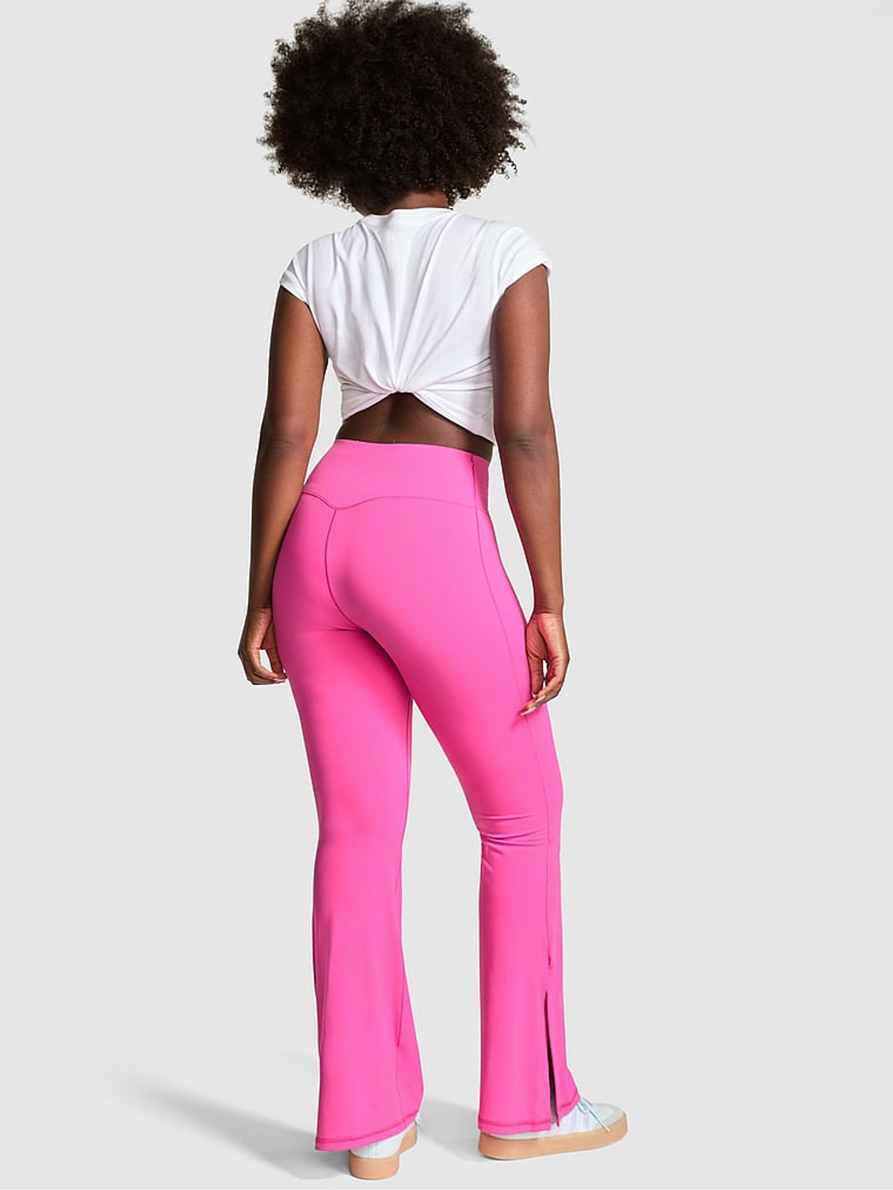 Pink Gossip Flared Relay Slit Leggings - Image 2 of 2