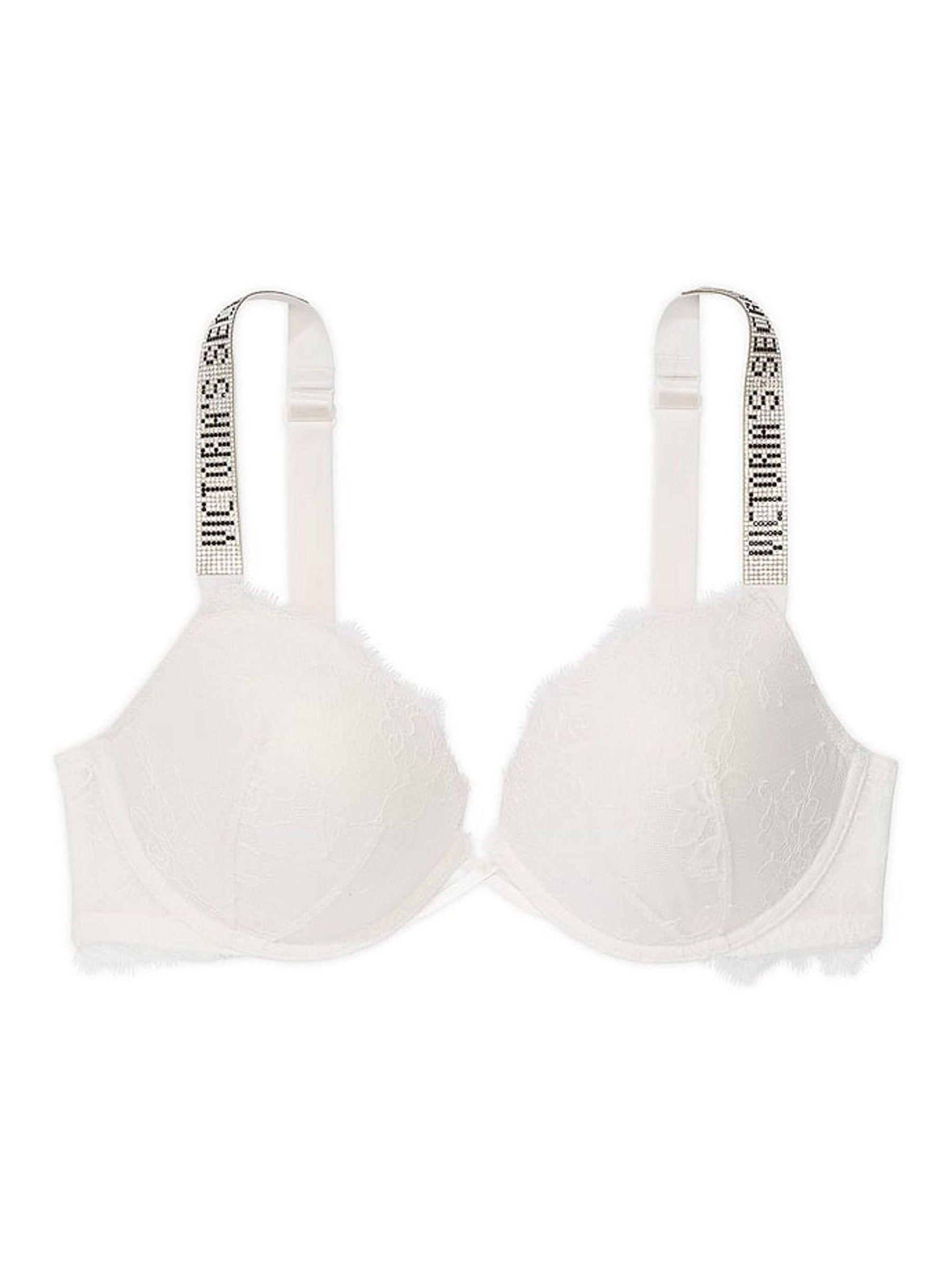 White Push Up Shine Strap Bra - Image 3 of 3