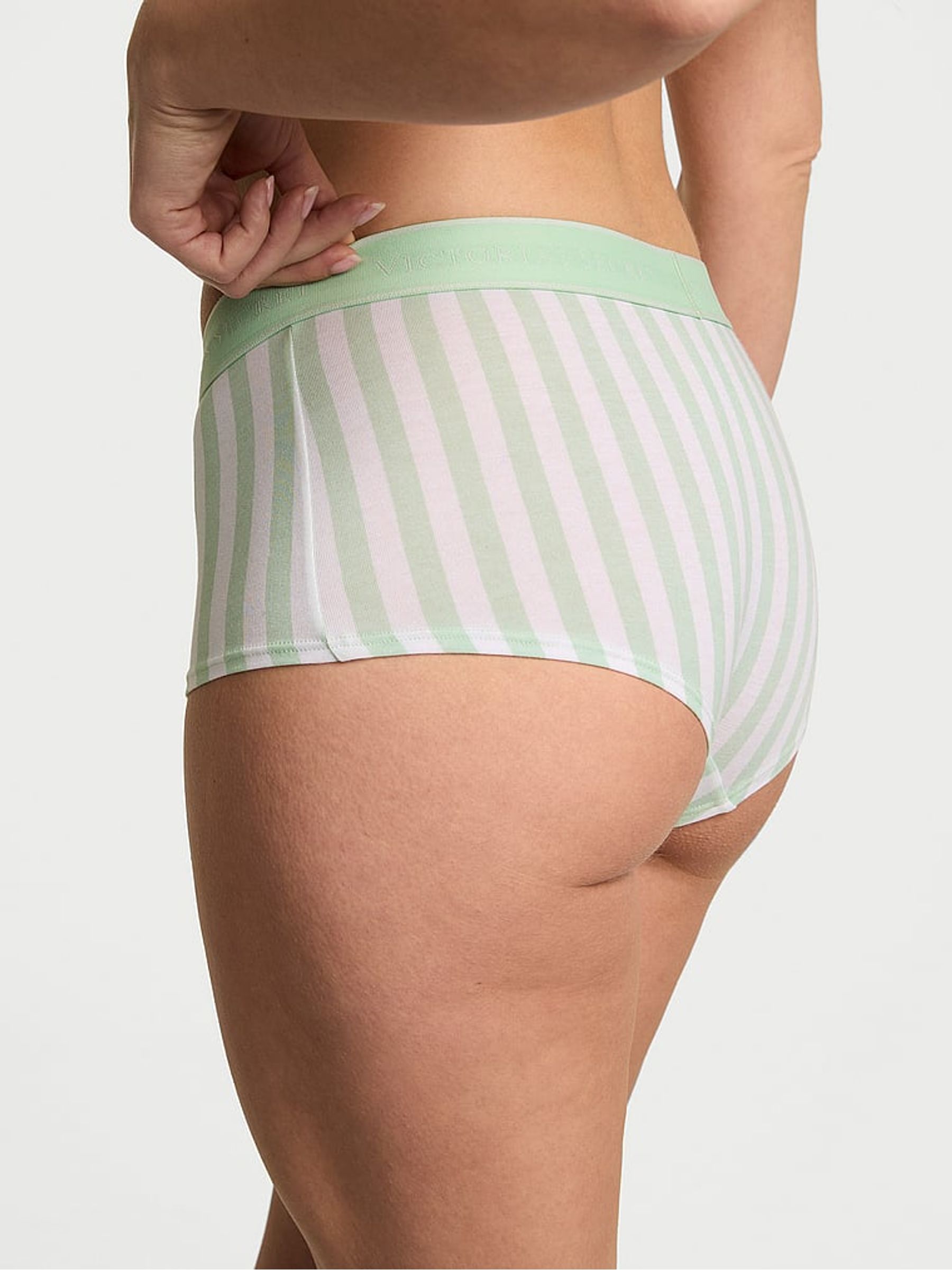 Mint Green Stripe Short Knickers - Image 2 of 3