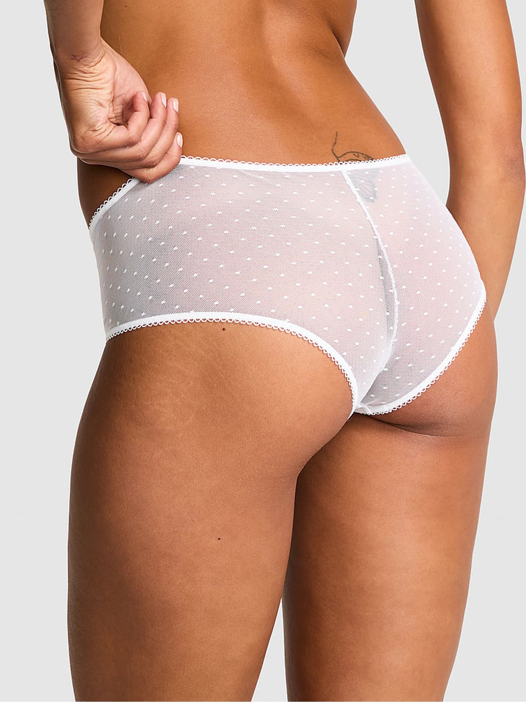 White Cheeky Lace Knickers - Image 2 of 2
