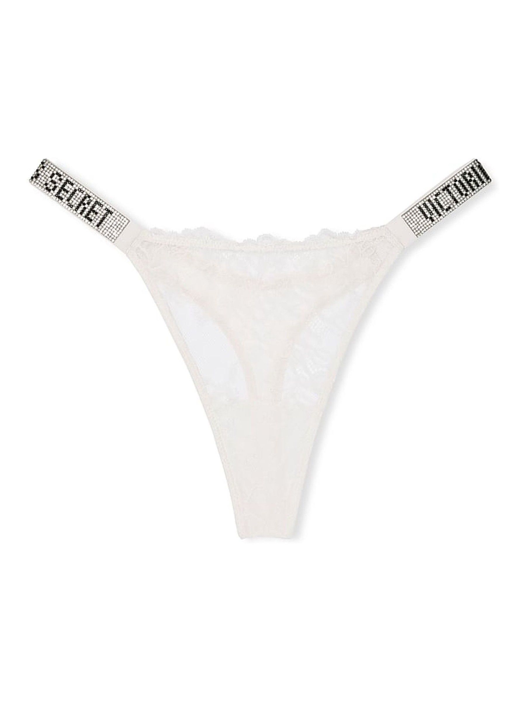 Coconut White Thong Shine Strap Knickers - Image 3 of 3
