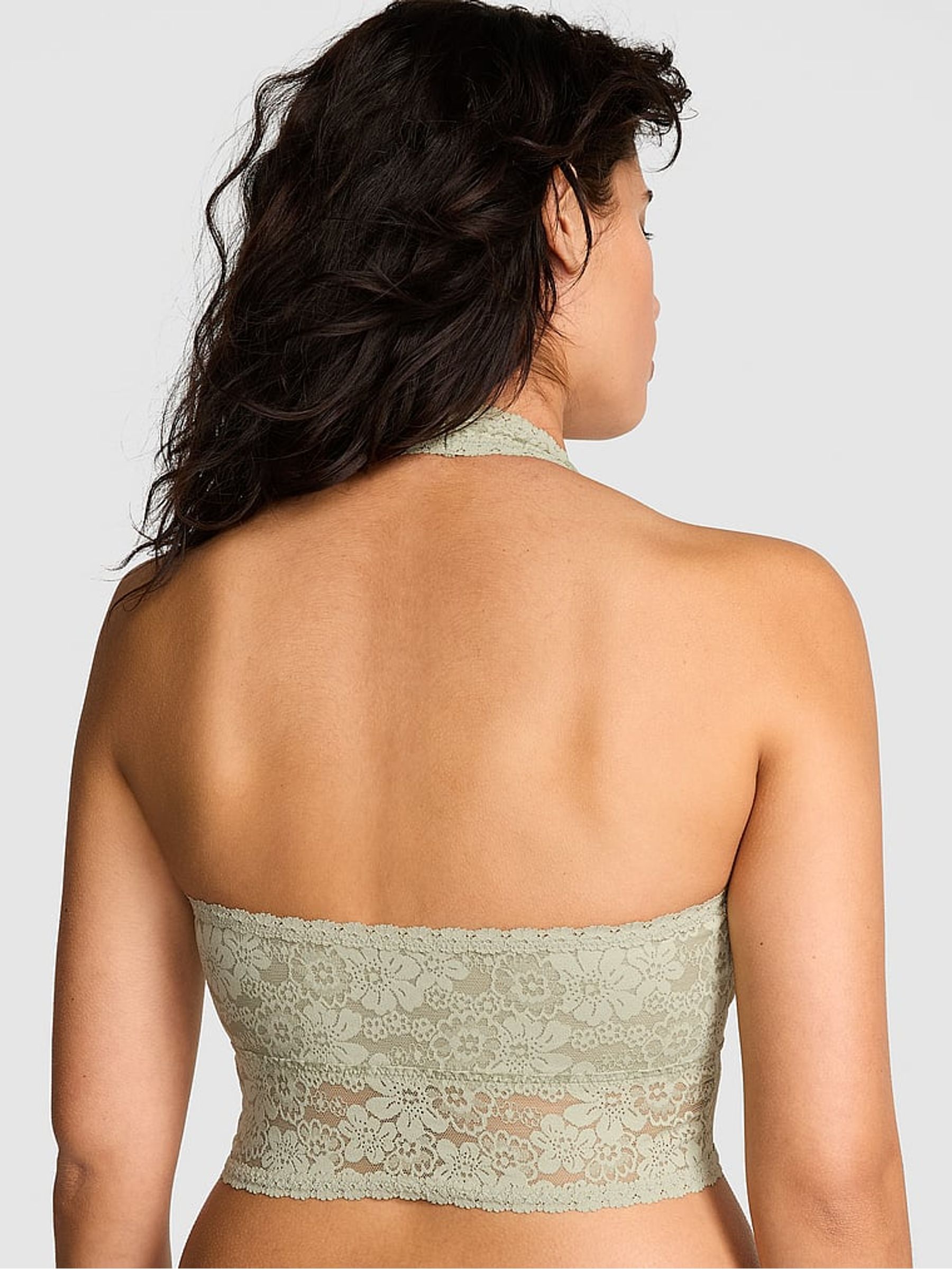 Green Garden Lace Halter Bra Top - Image 2 of 4