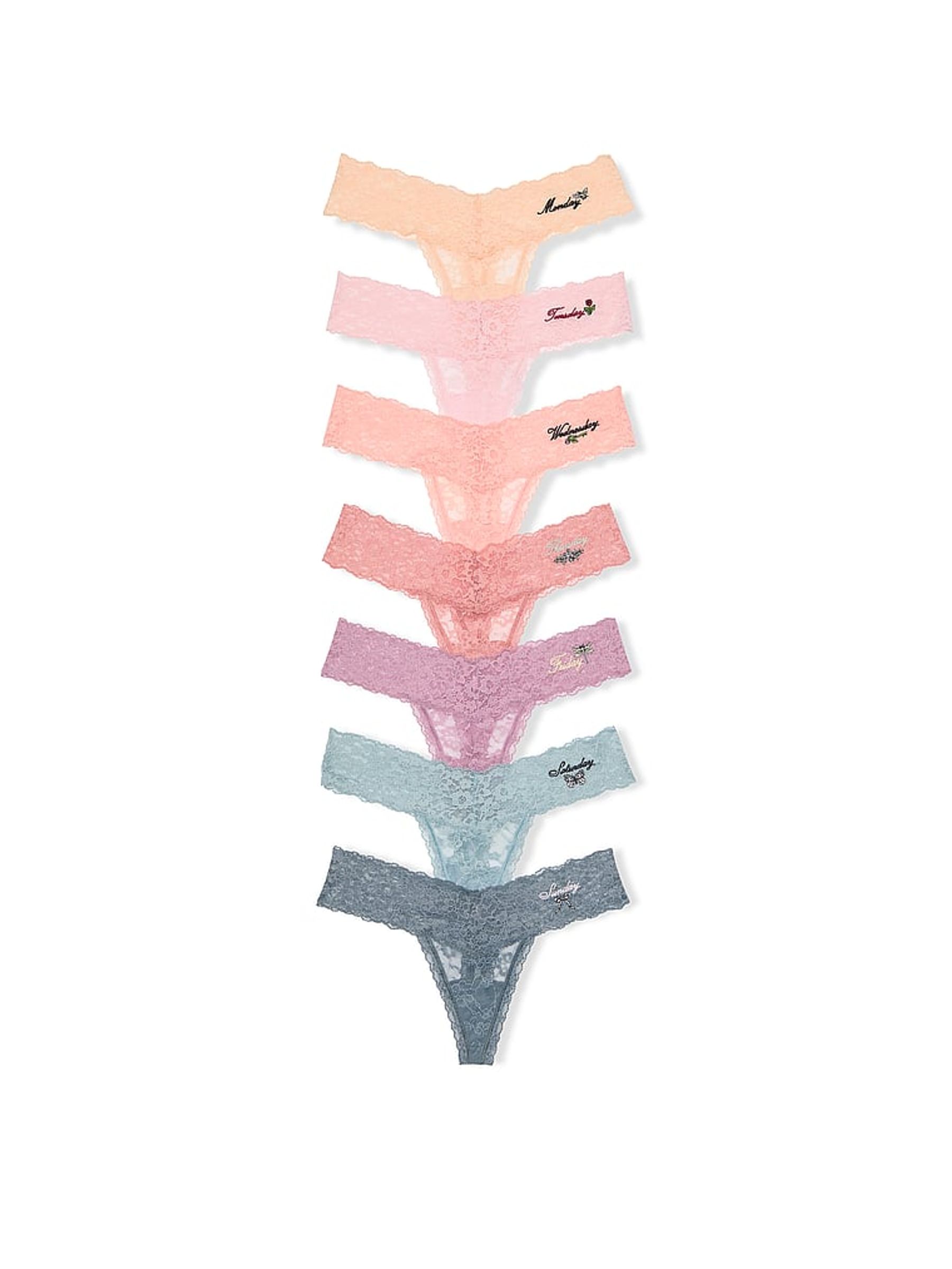 Yellow/Pink/Blue Thong Knickers - Image 1 of 2