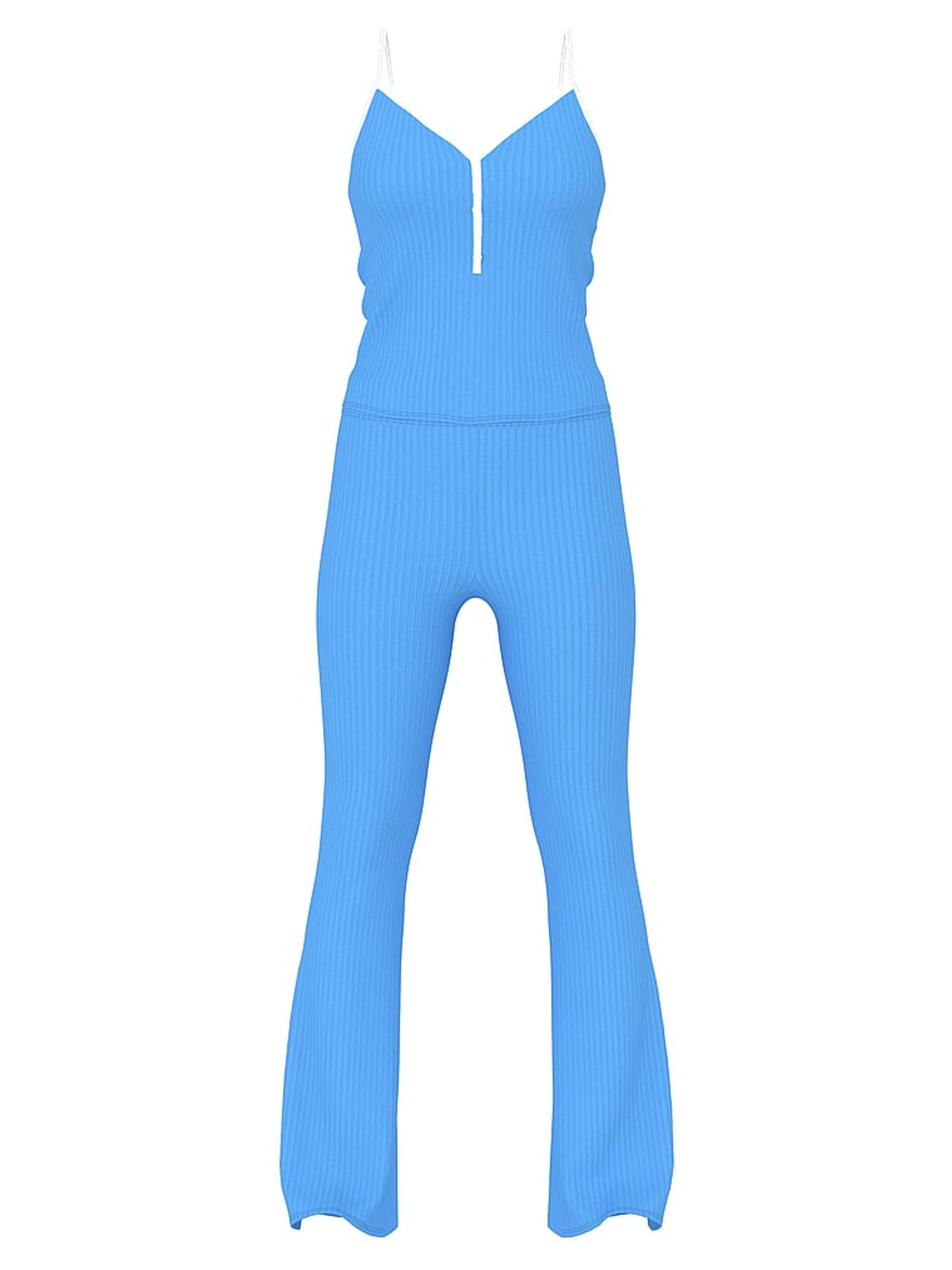 Dream On Blue Ribbed Pyjama Set - Image 3 of 3