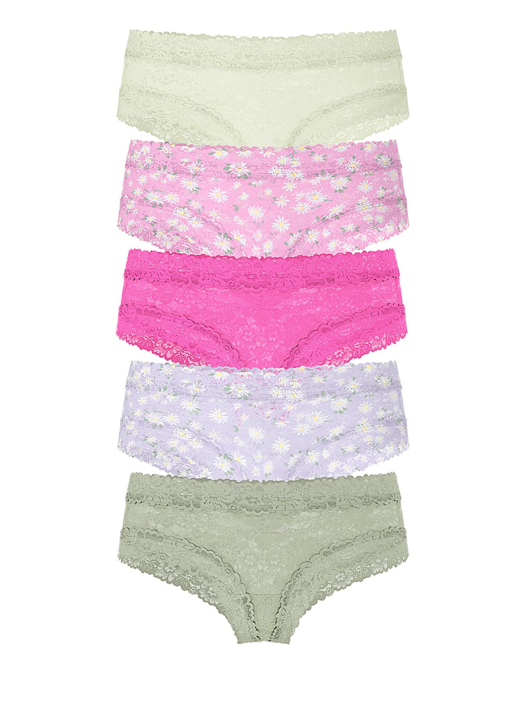 Green/Pink/Purple/Green Cheeky 5 Pack Knickers - Image 1 of 4