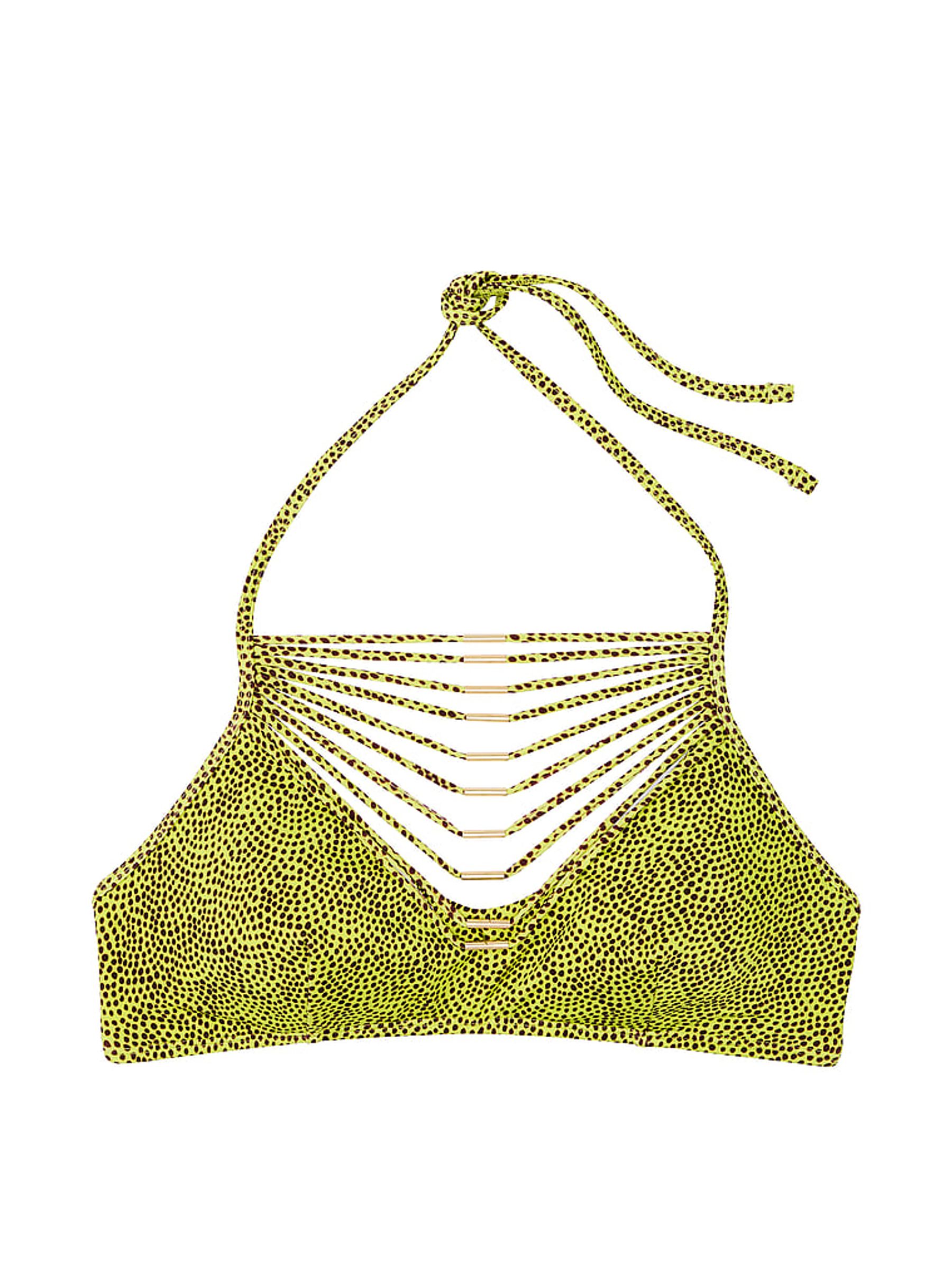 Limelight Green Dots Halter Archive Bikini Top | Victoria's Secret UK