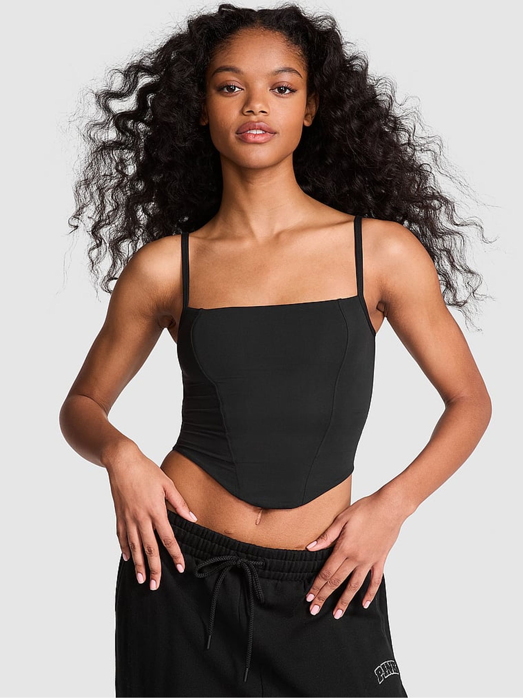 Black Soft Stretch Bra Top - Image 1 of 2