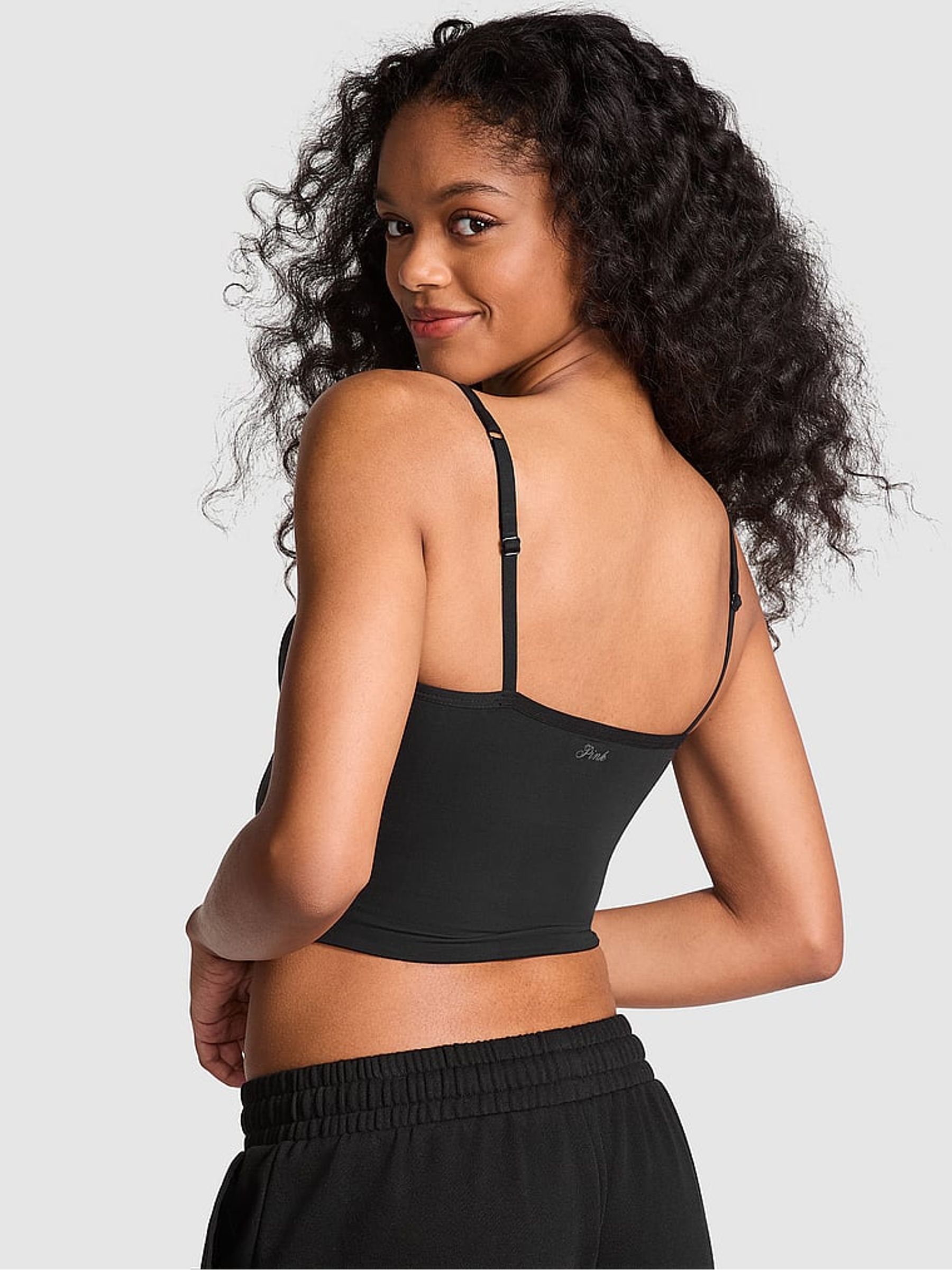 Black Soft Stretch Bra Top - Image 2 of 2