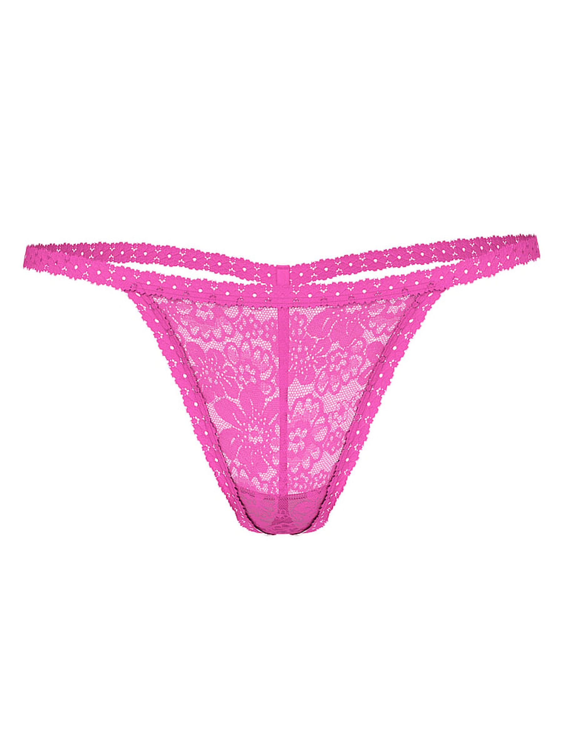Pink Gossip G String Floral Lace Knickers - Image 3 of 3