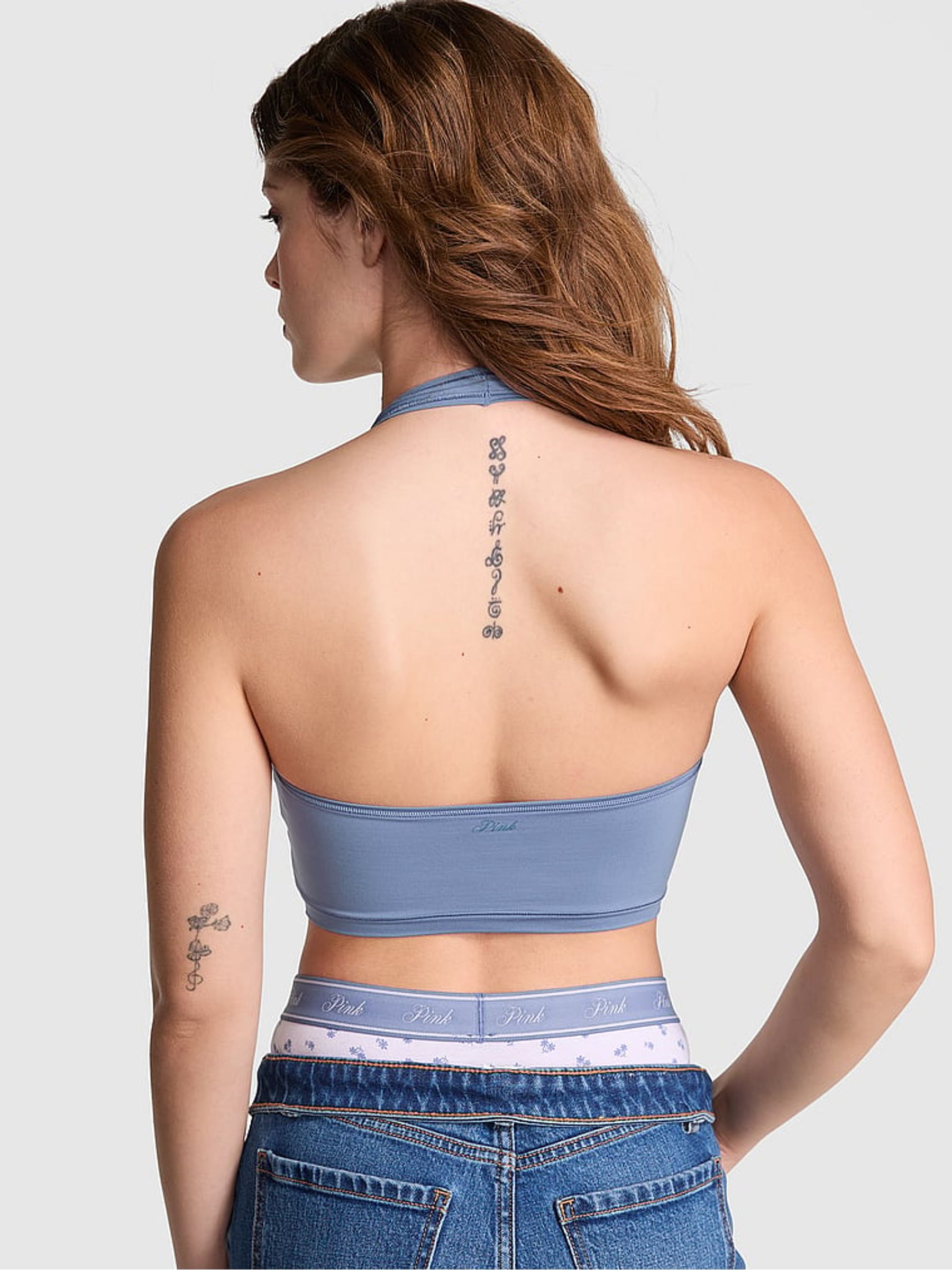 Dusty Iris Blue Halterneck Bralette - Image 2 of 3