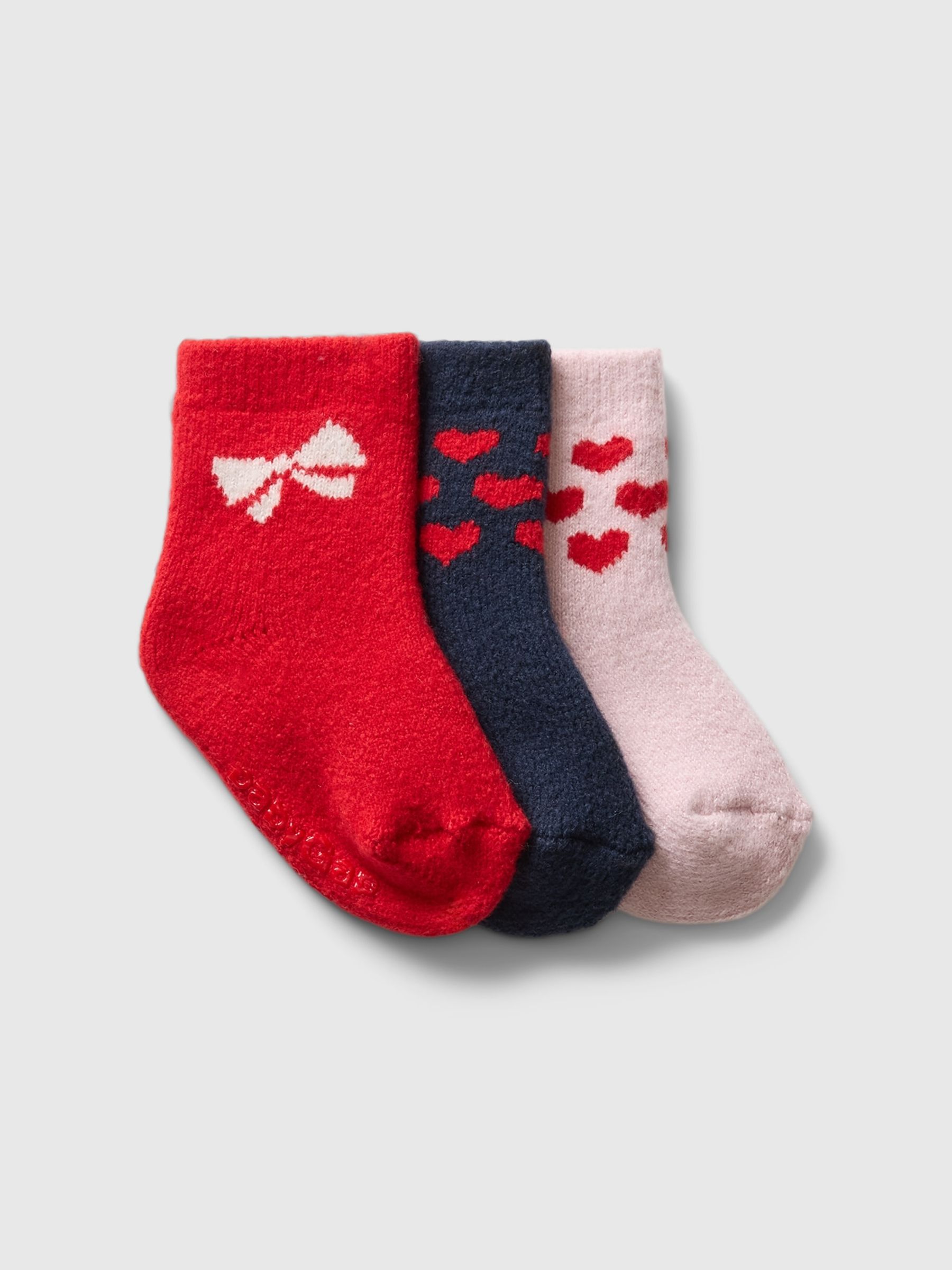 Red Cosy Socks 3-Pack (Newborn-24mths) - Image 1 of 1