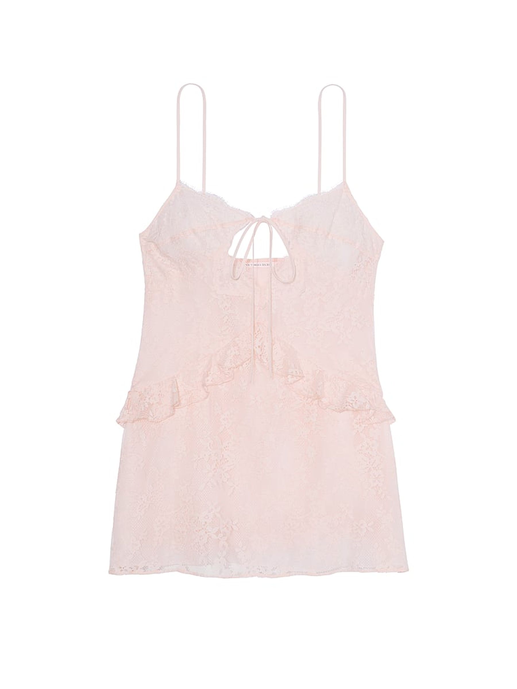 Purest Pink Lace Slip Dress - Image 3 of 3