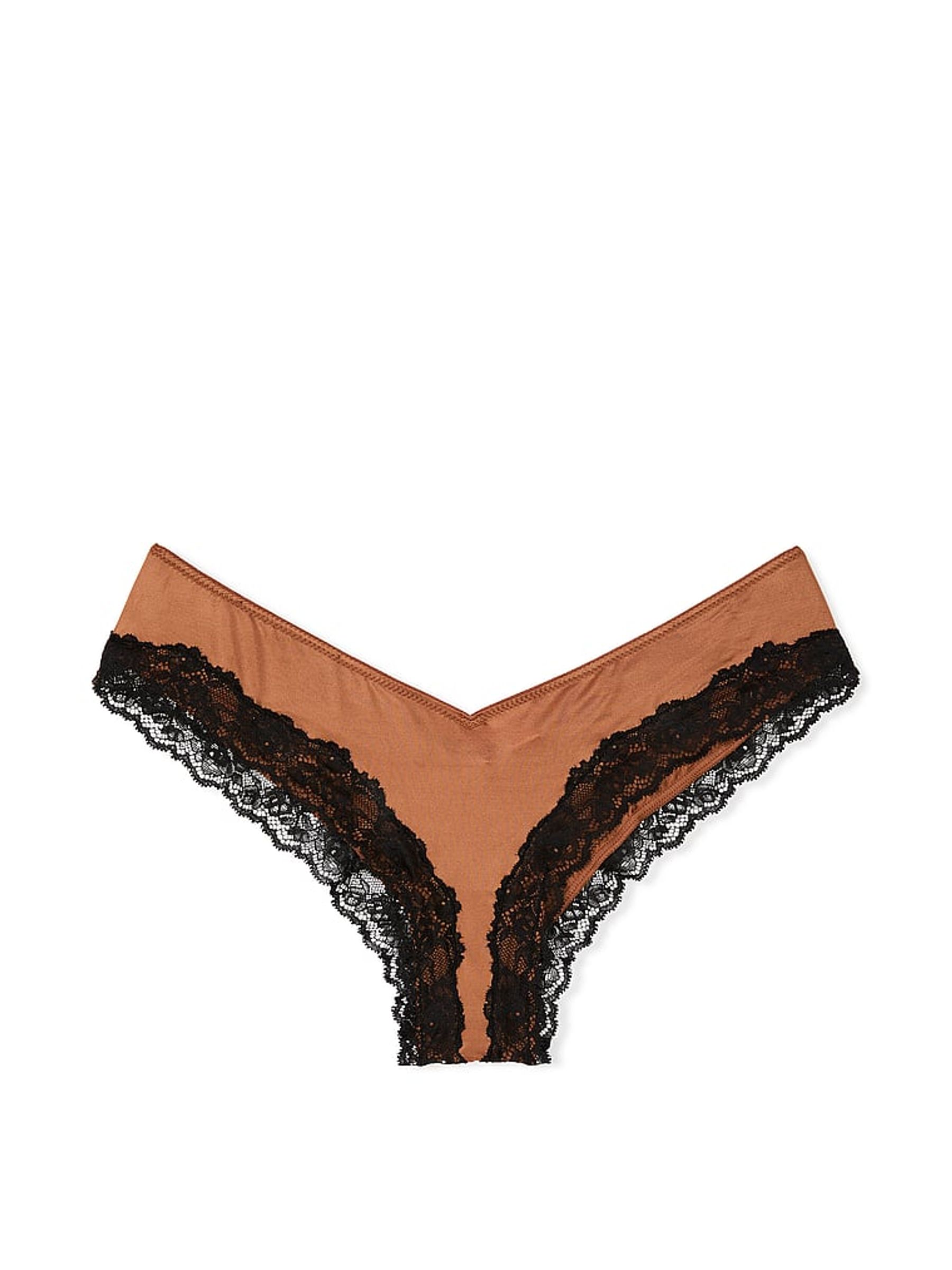 Caramel Nude Cheeky Lace Trim Knickers - Image 3 of 3