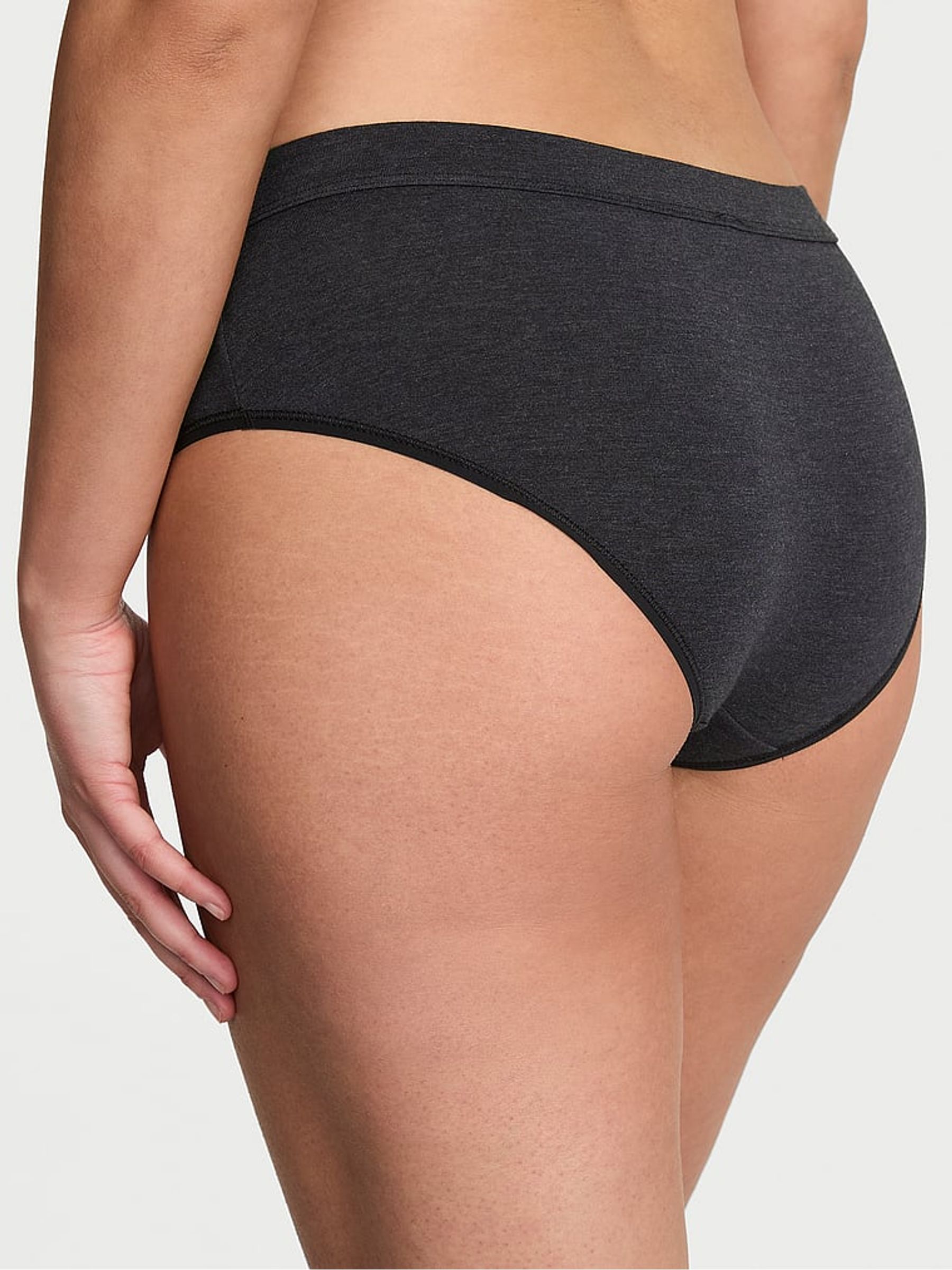 Black Heather Hipster Cotton Logo Knickers - Image 2 of 3